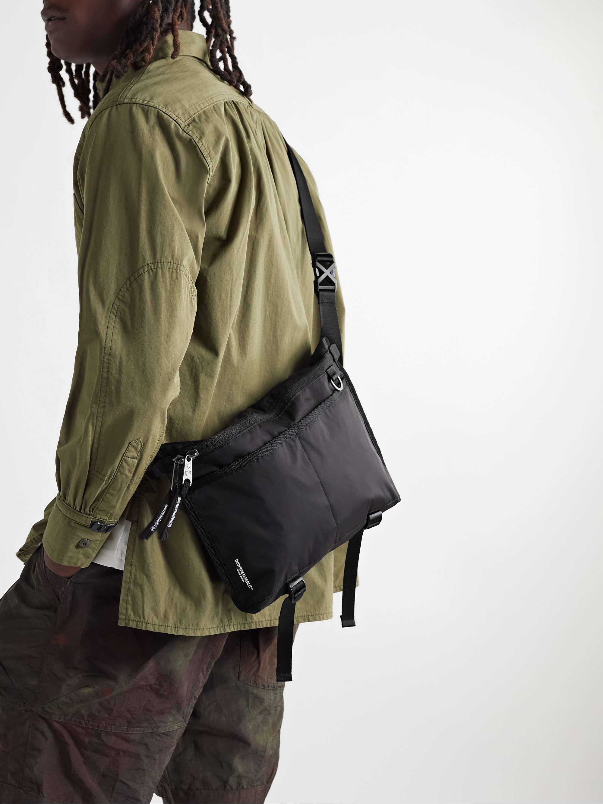 Indispensable Synthetic Logo-print Econyl Messenger Bag in Black for Men Mens Bags Messenger bags 