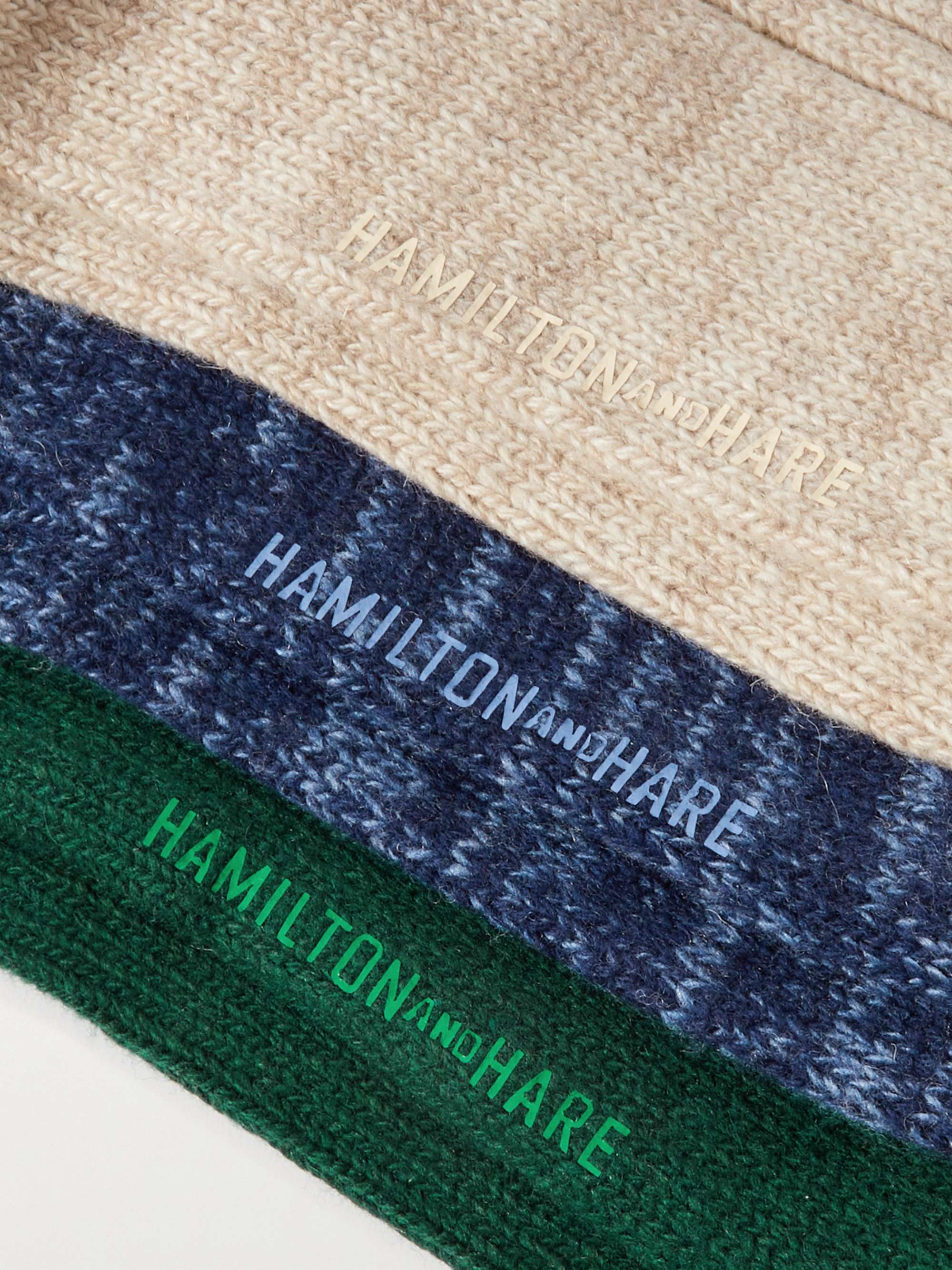 HAMILTON AND HARE Luxe Lounge Three-Pack Ribbed-Knit Socks