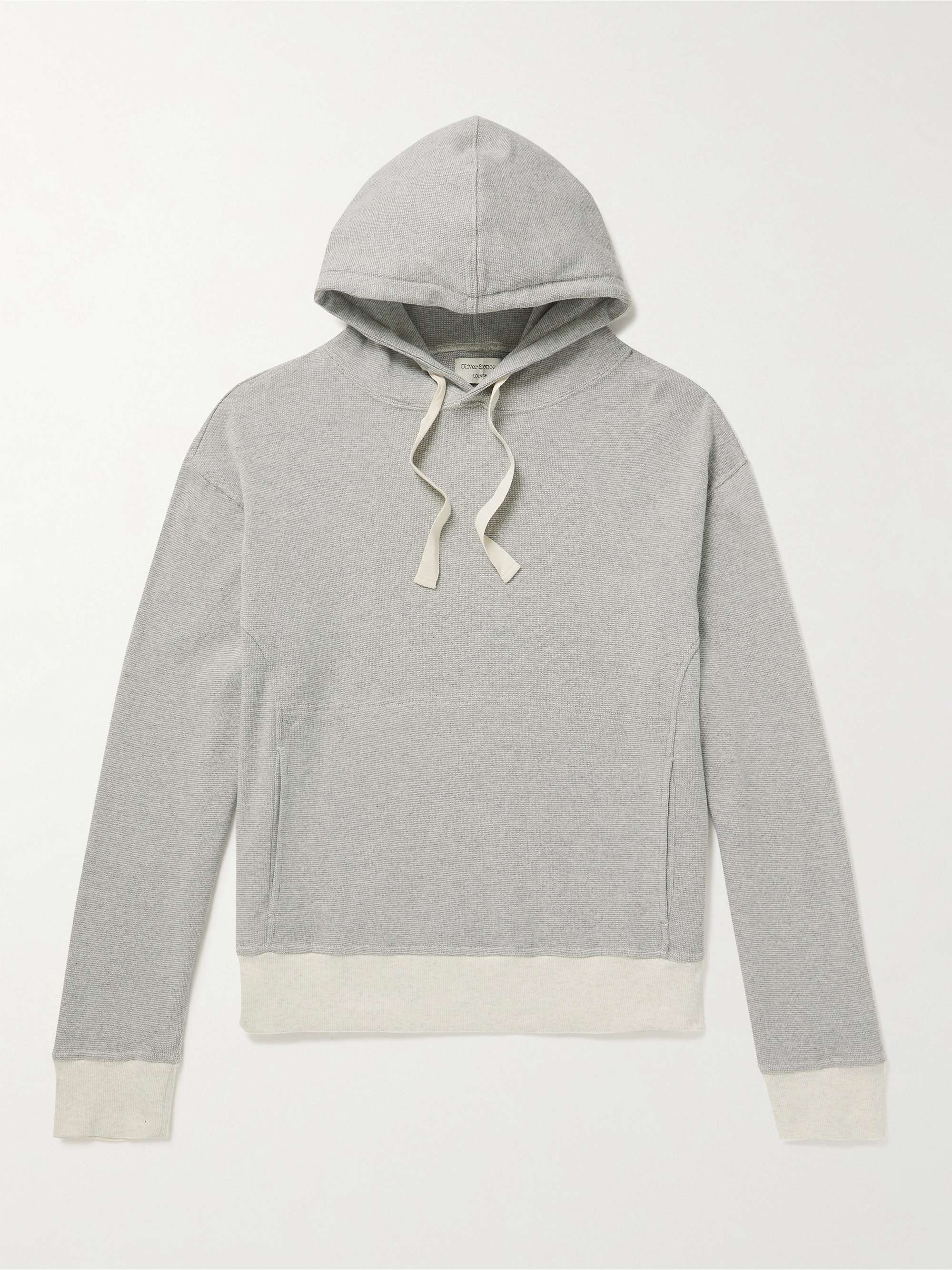 OLIVER SPENCER Striped Cotton-Jersey Hoodie