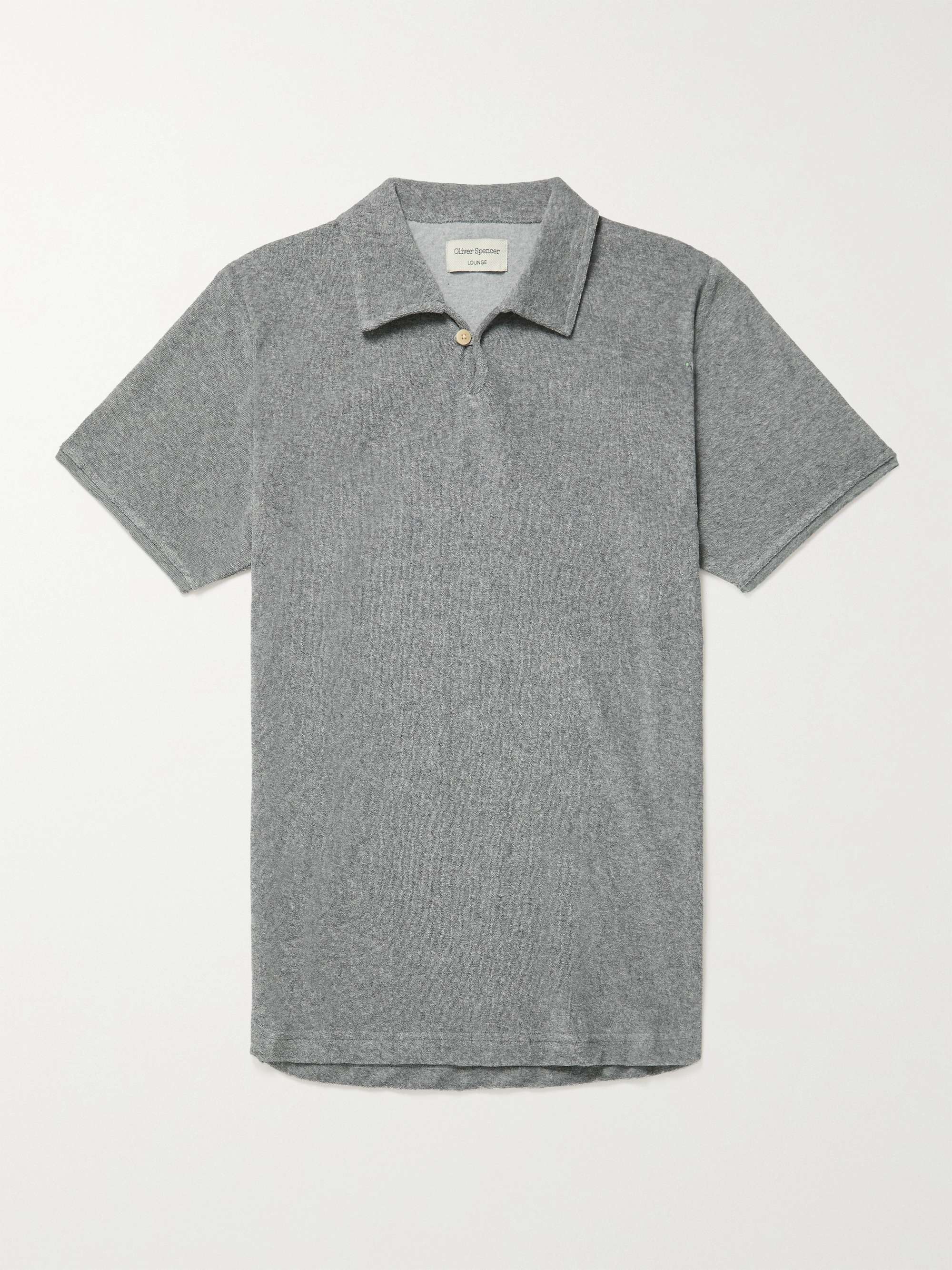 OLIVER SPENCER Cotton-Blend Terry Polo Shirt