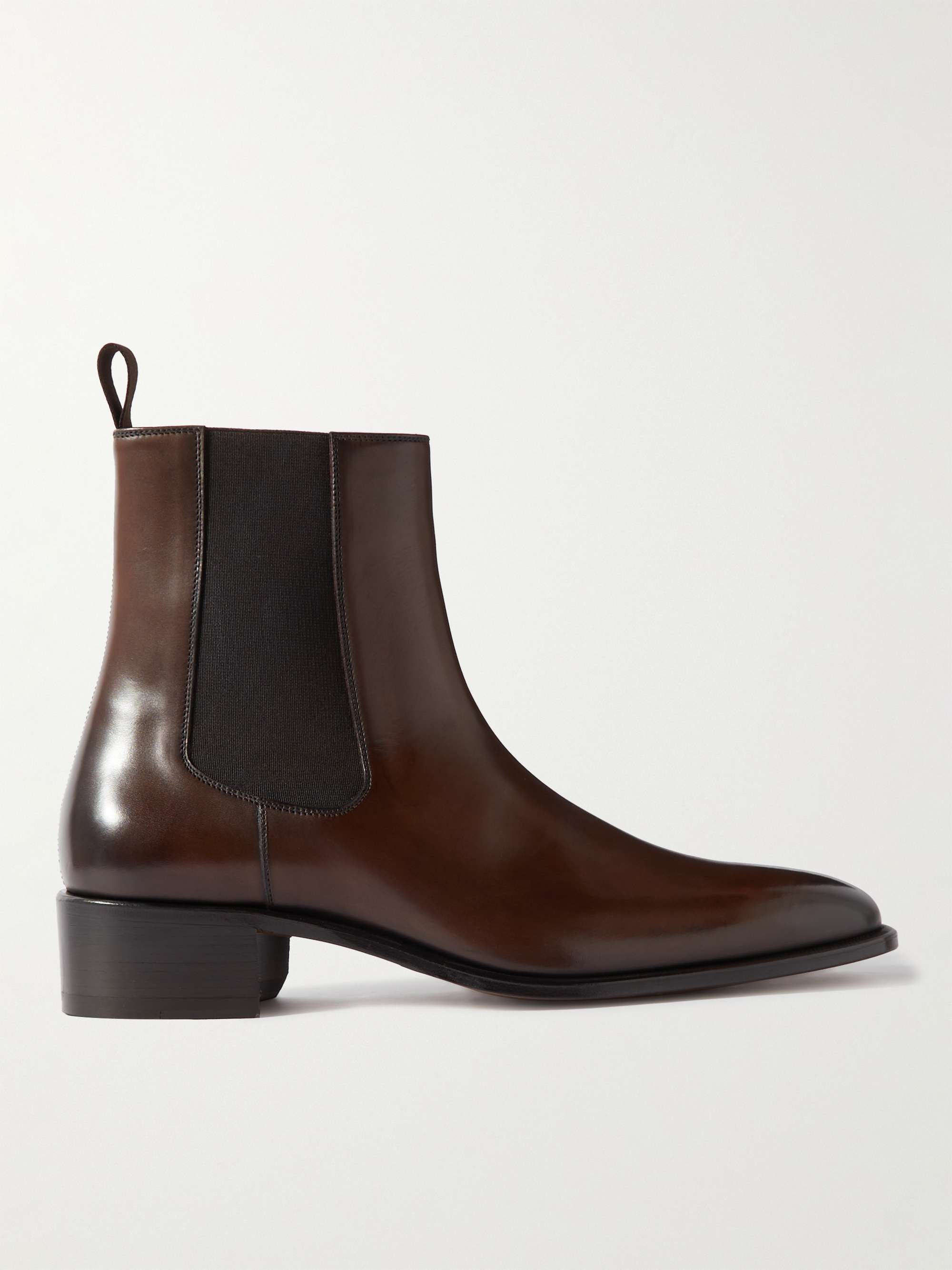 TOM FORD Alec Patent-Leather Chelsea Boots
