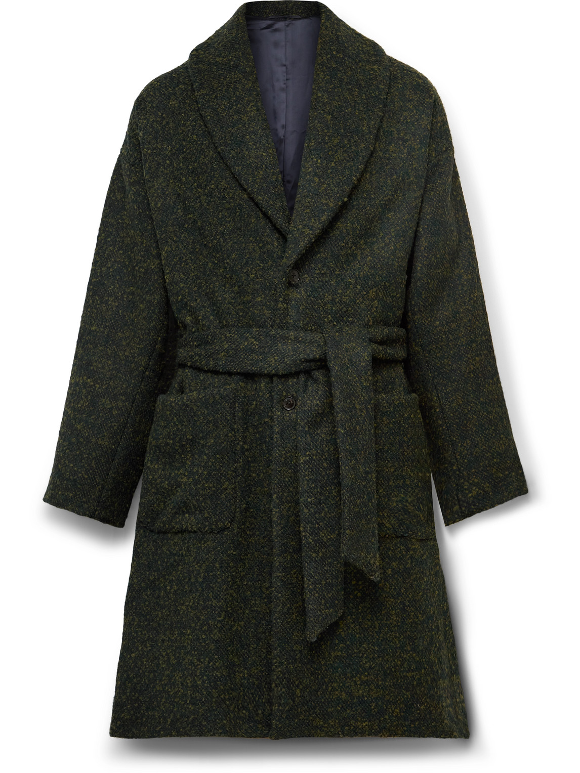 A Kind Of Guise Eddy Shawl-collar Virgin Wool-blend Coat In Green