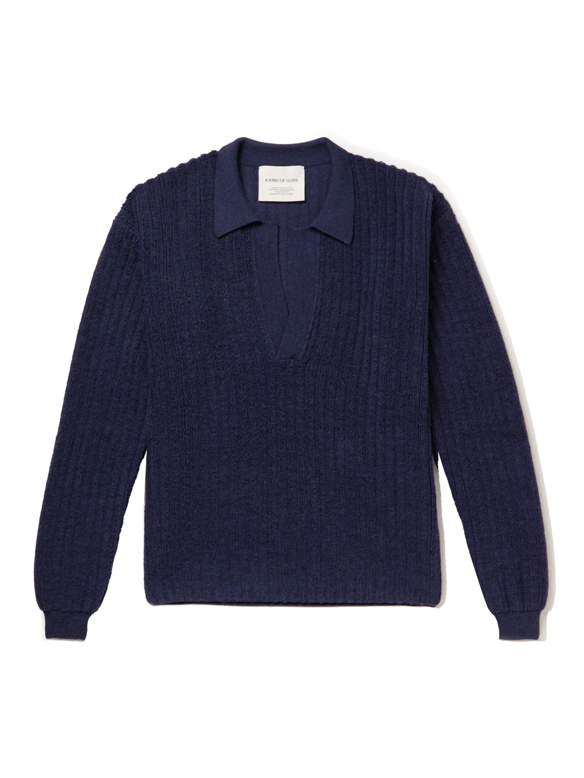 A Kind Of Guise Nikiski Ribbed Virgin Wool-chenille Sweater In Blue