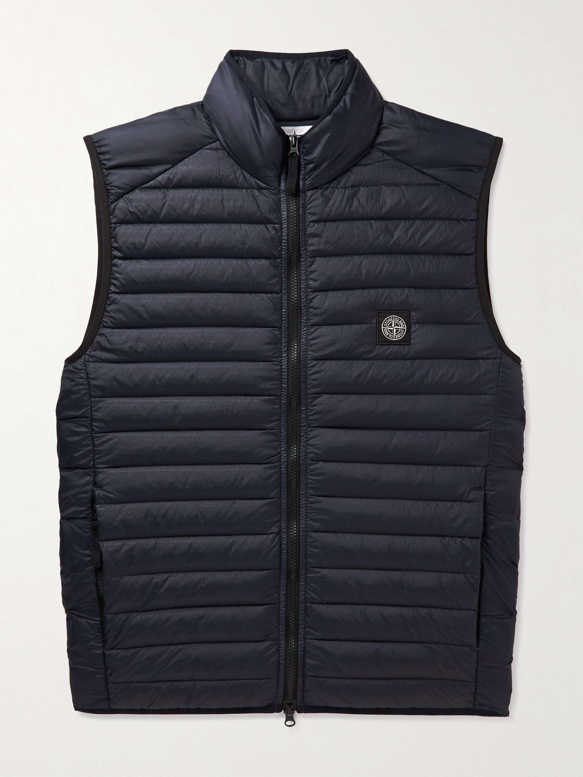 STONE ISLAND Channel Logo-Appliquéd Quilted Shell Down Jacket