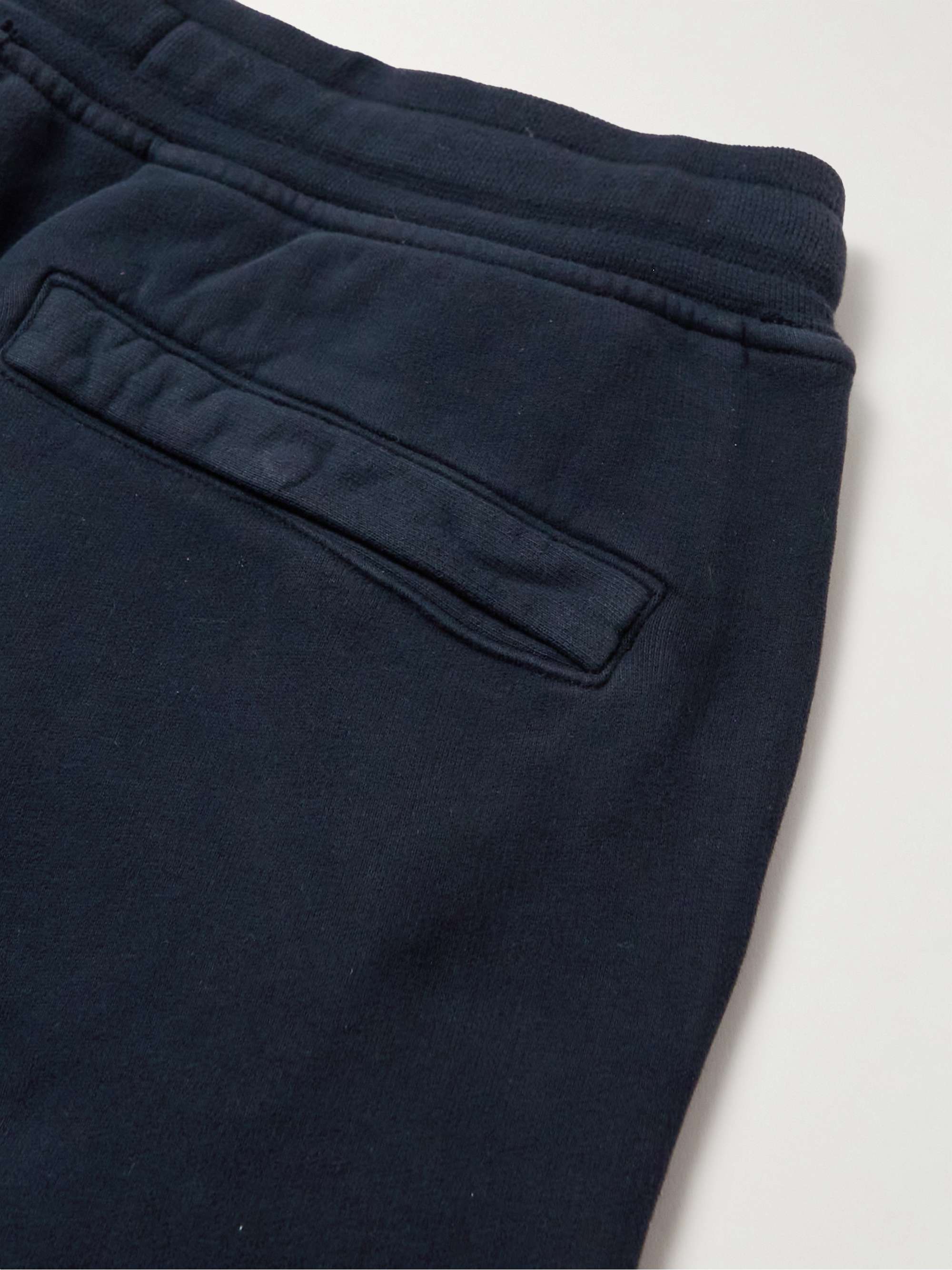 STONE ISLAND Slim-Fit Tapered Logo-Appliquéd Cotton-Jersey Sweatpants