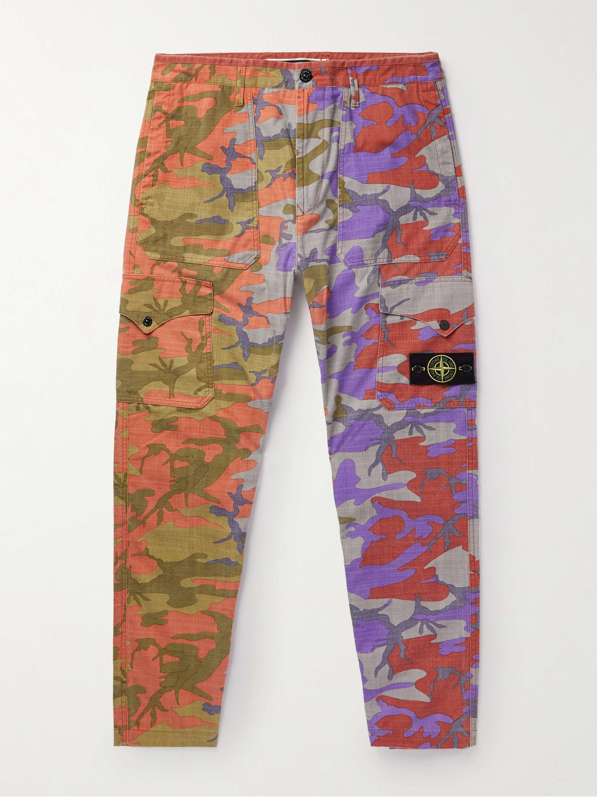 STONE ISLAND Camouflage-Print Nylon-Ripstop Cargo Trousers