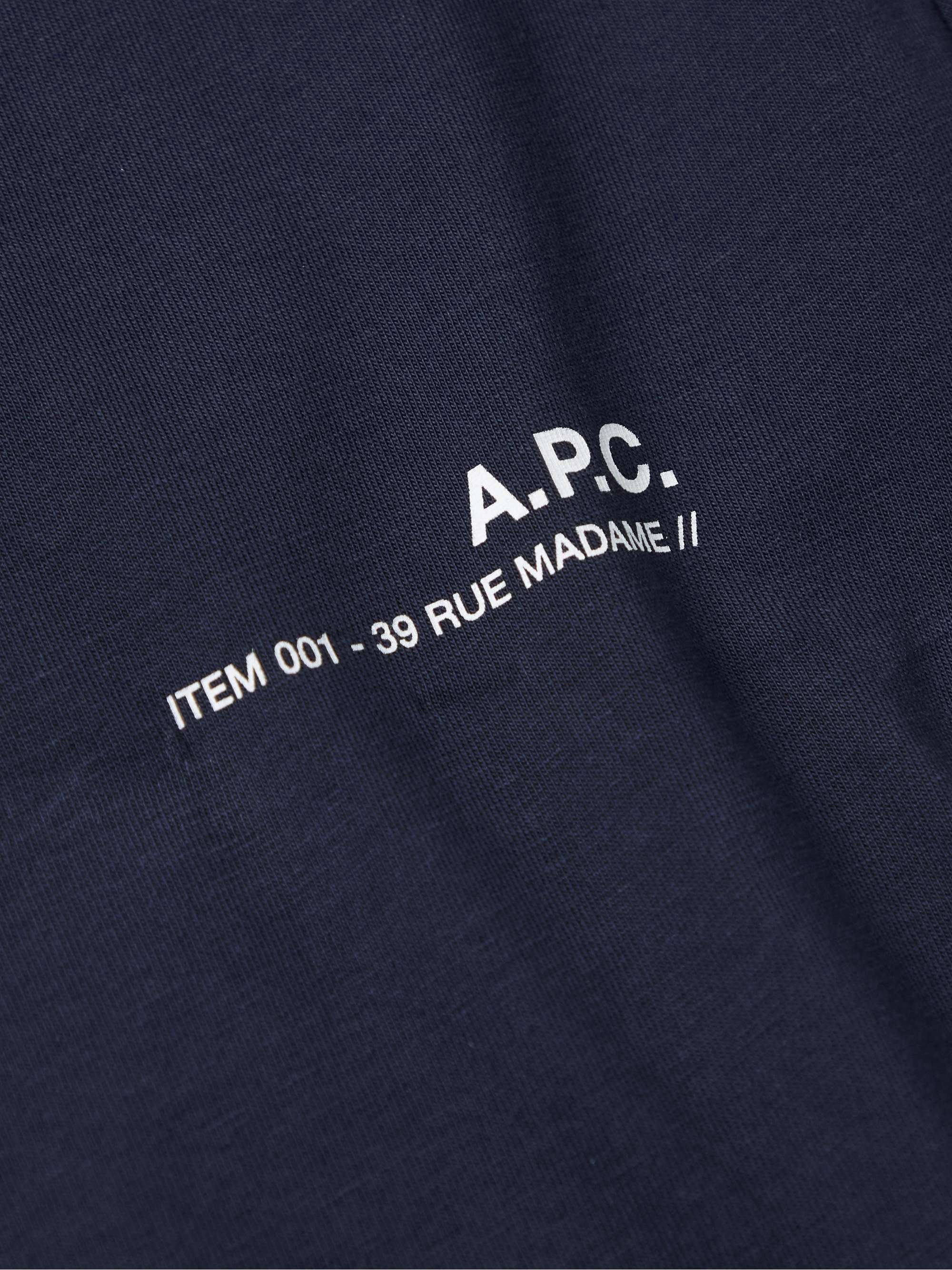 A.P.C. Item Logo-Print Cotton-Jersey T-Shirt