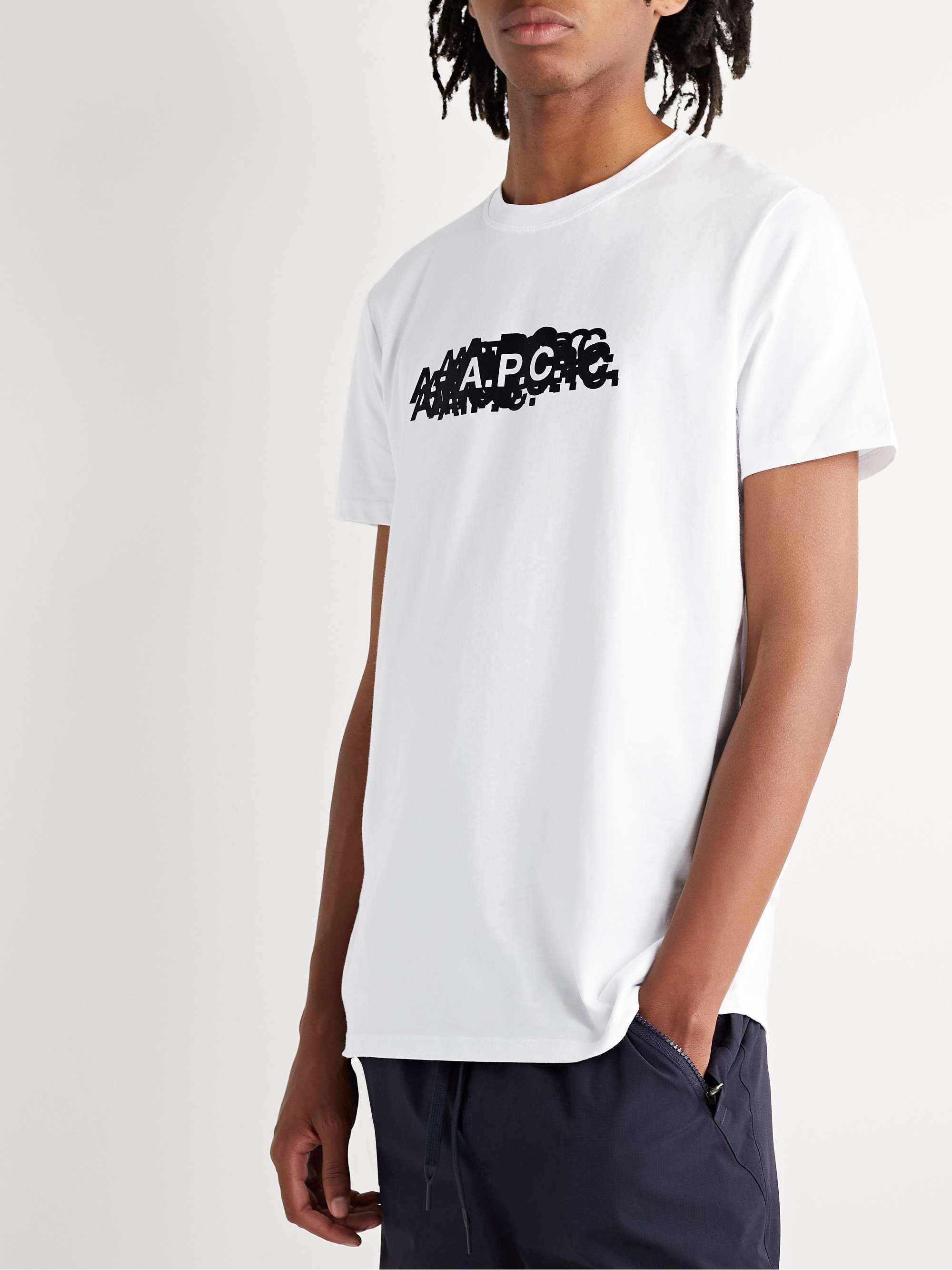 A.P.C. Logo-Print Cotton-Jersey T-Shirt