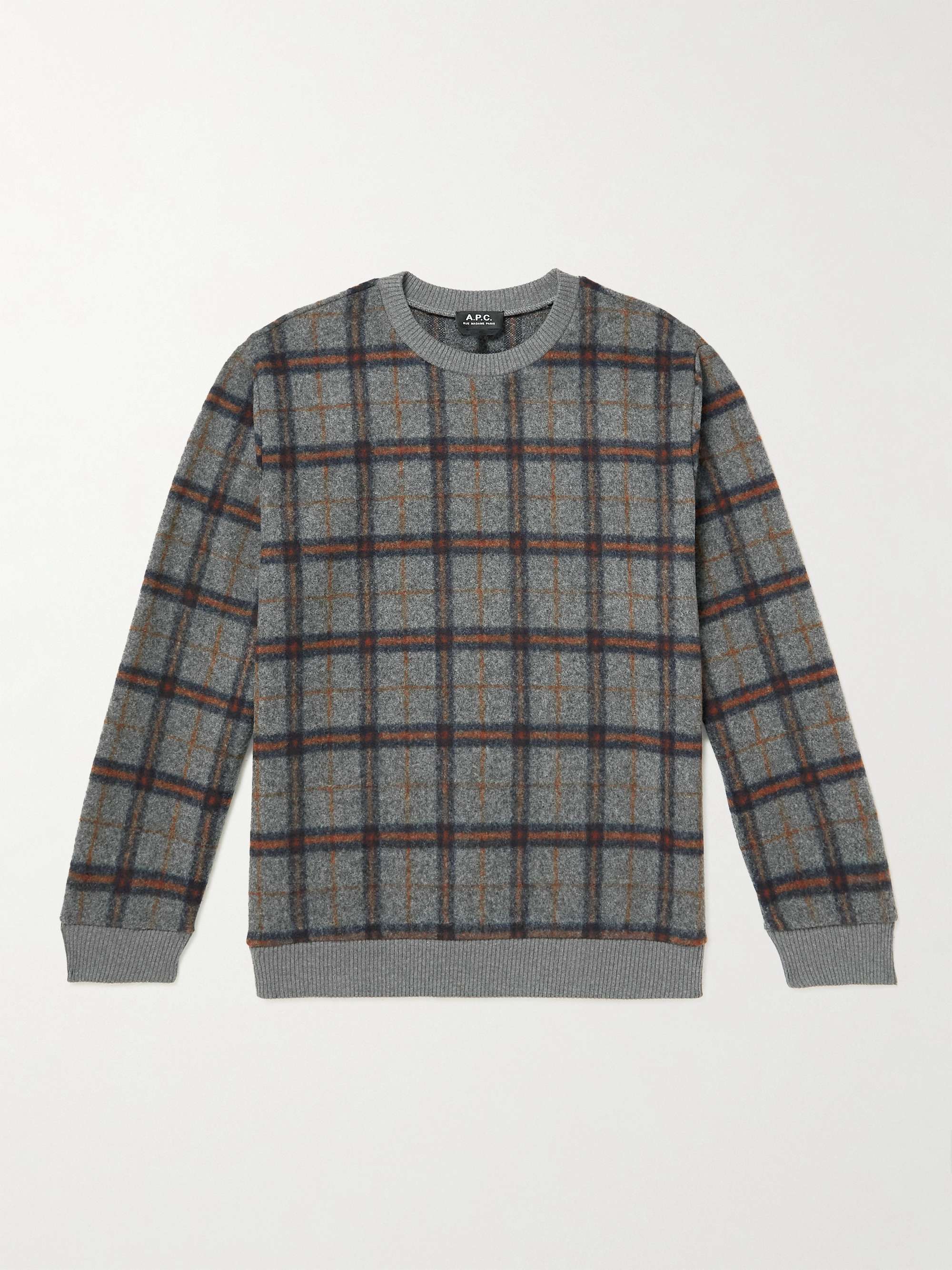 A.P.C. Heidi Checked Knitted Sweater