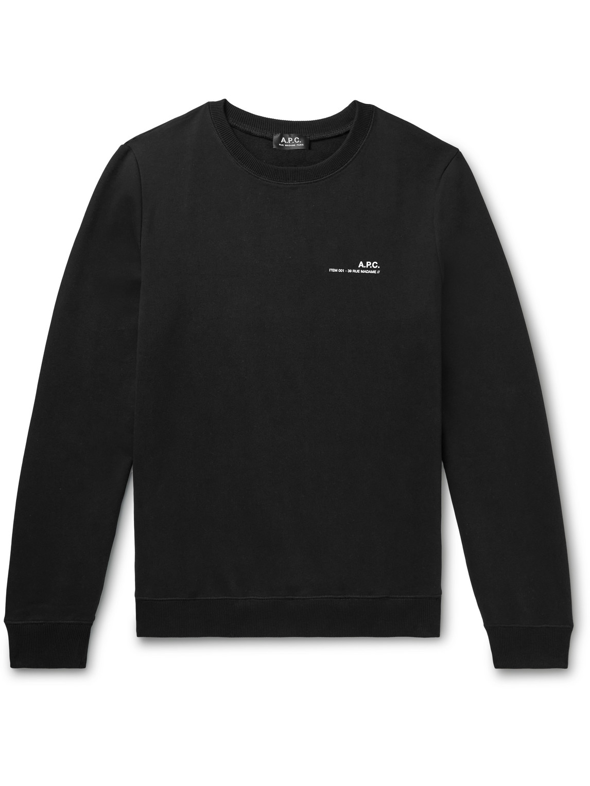 A.P.C. Item Logo-Print Organic Cotton-Jersey Sweatshirt