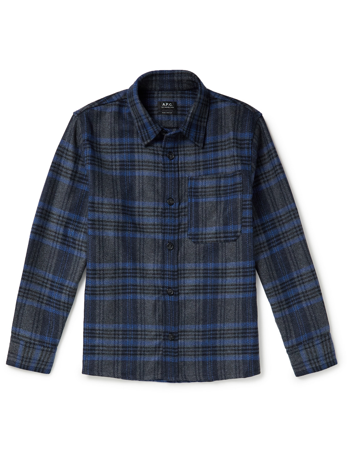 A.P.C. Basile Wool-Blend Flannel Overshirt
