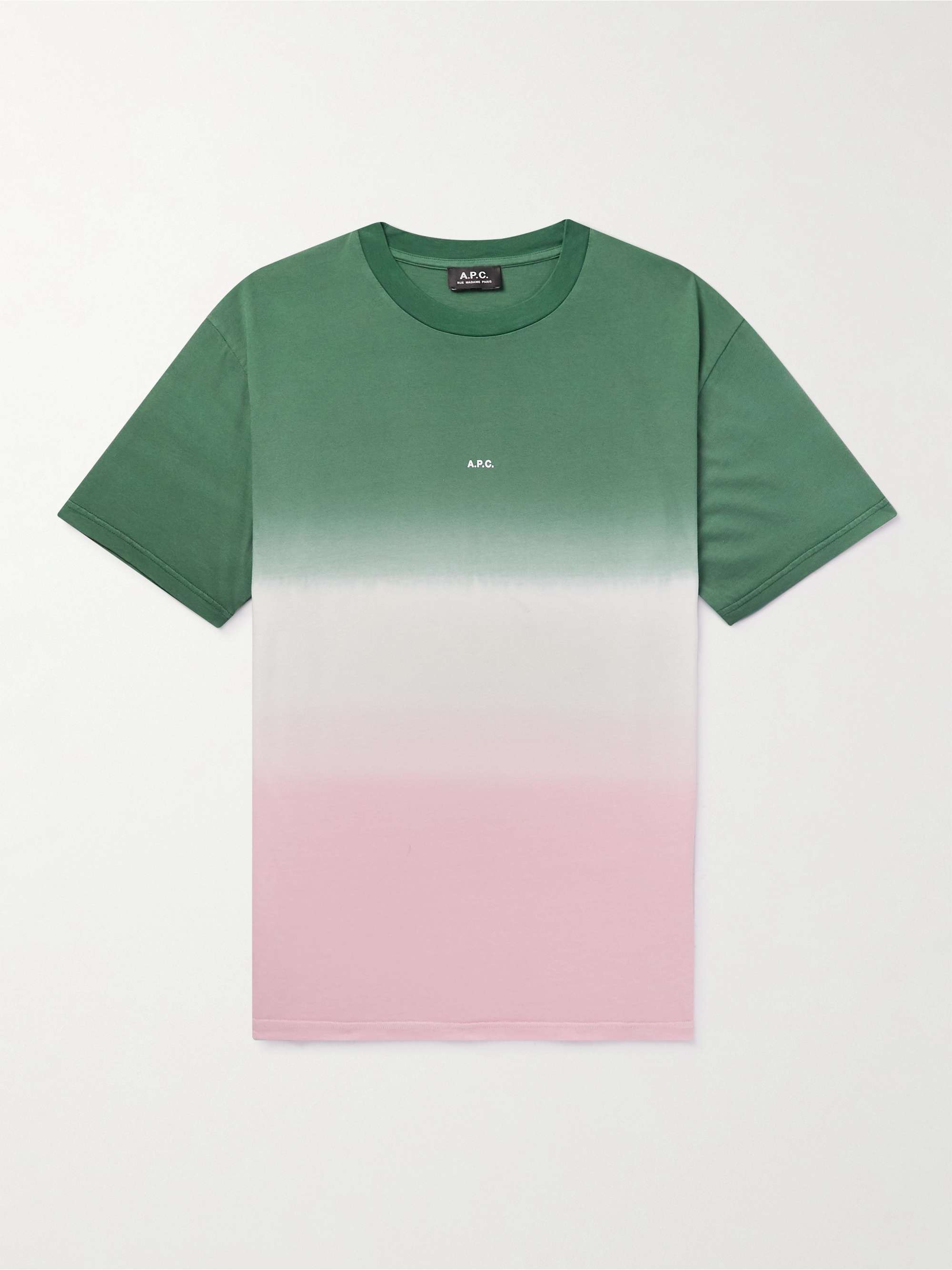 A.P.C. Marius Logo-Print Dip-Dyed Cotton-Jersey T-Shirt