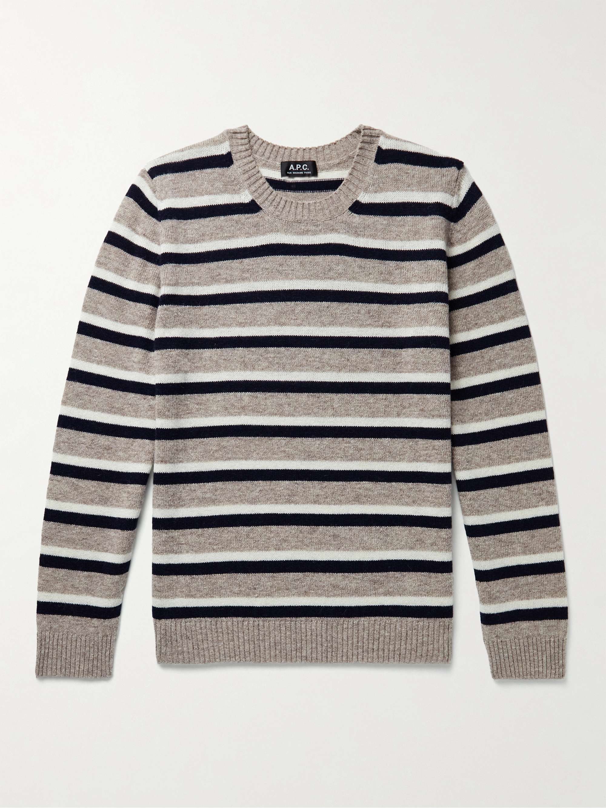 A.P.C. Anthony Striped Virgin Wool Sweater