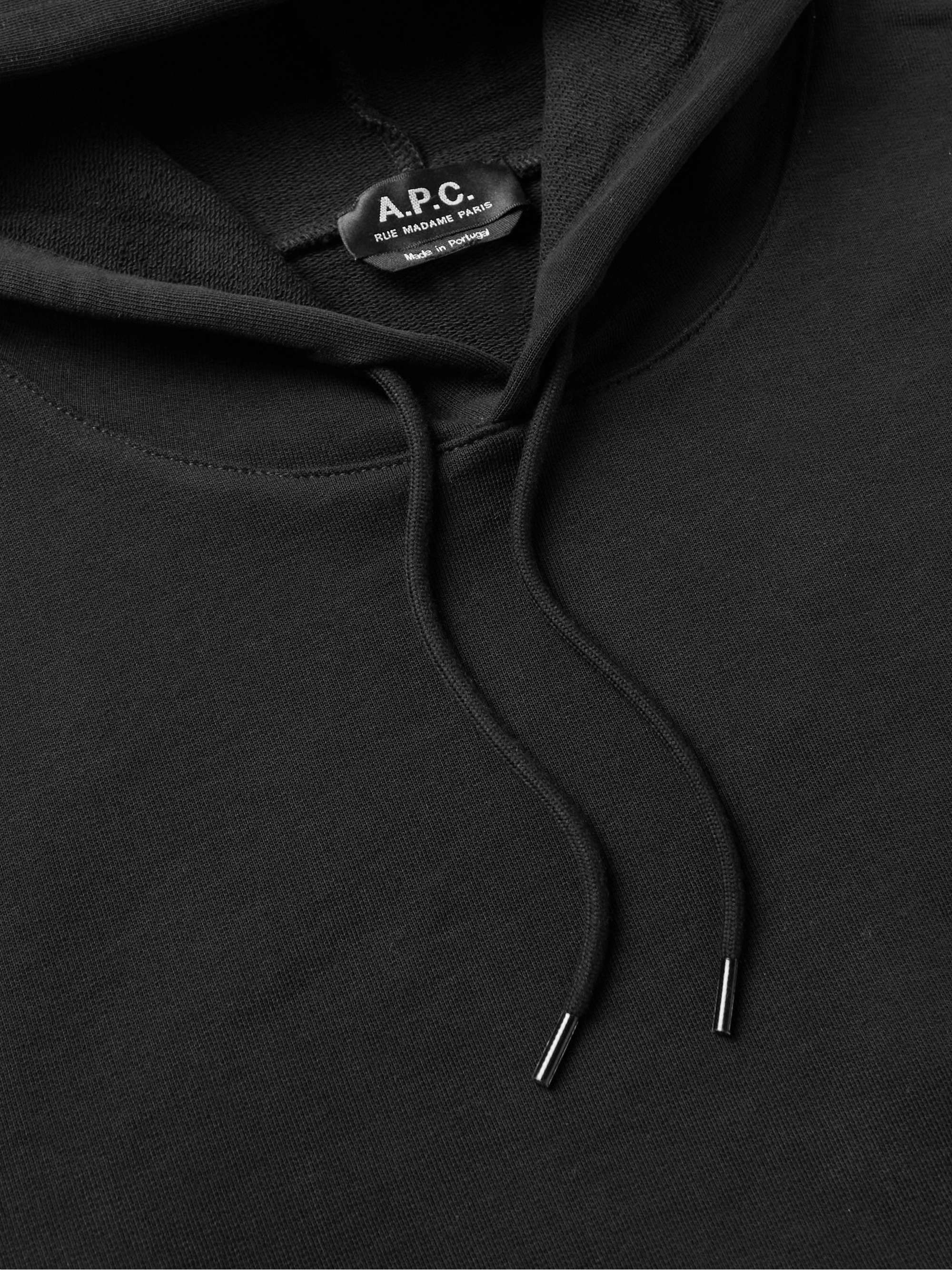 A.P.C. Item Logo-Print Cotton-Jersey Hoodie