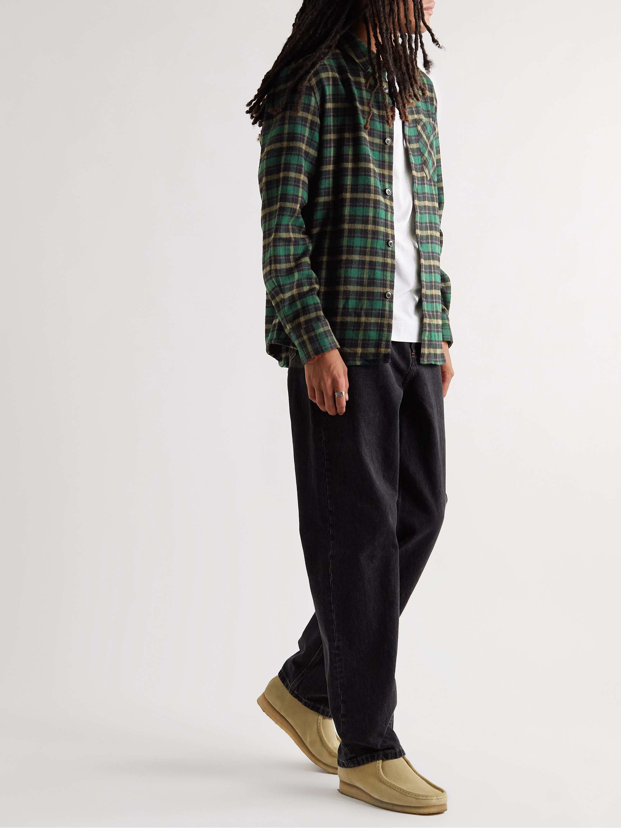 A.P.C. Checked Cotton-Blend Flannel Overshirt