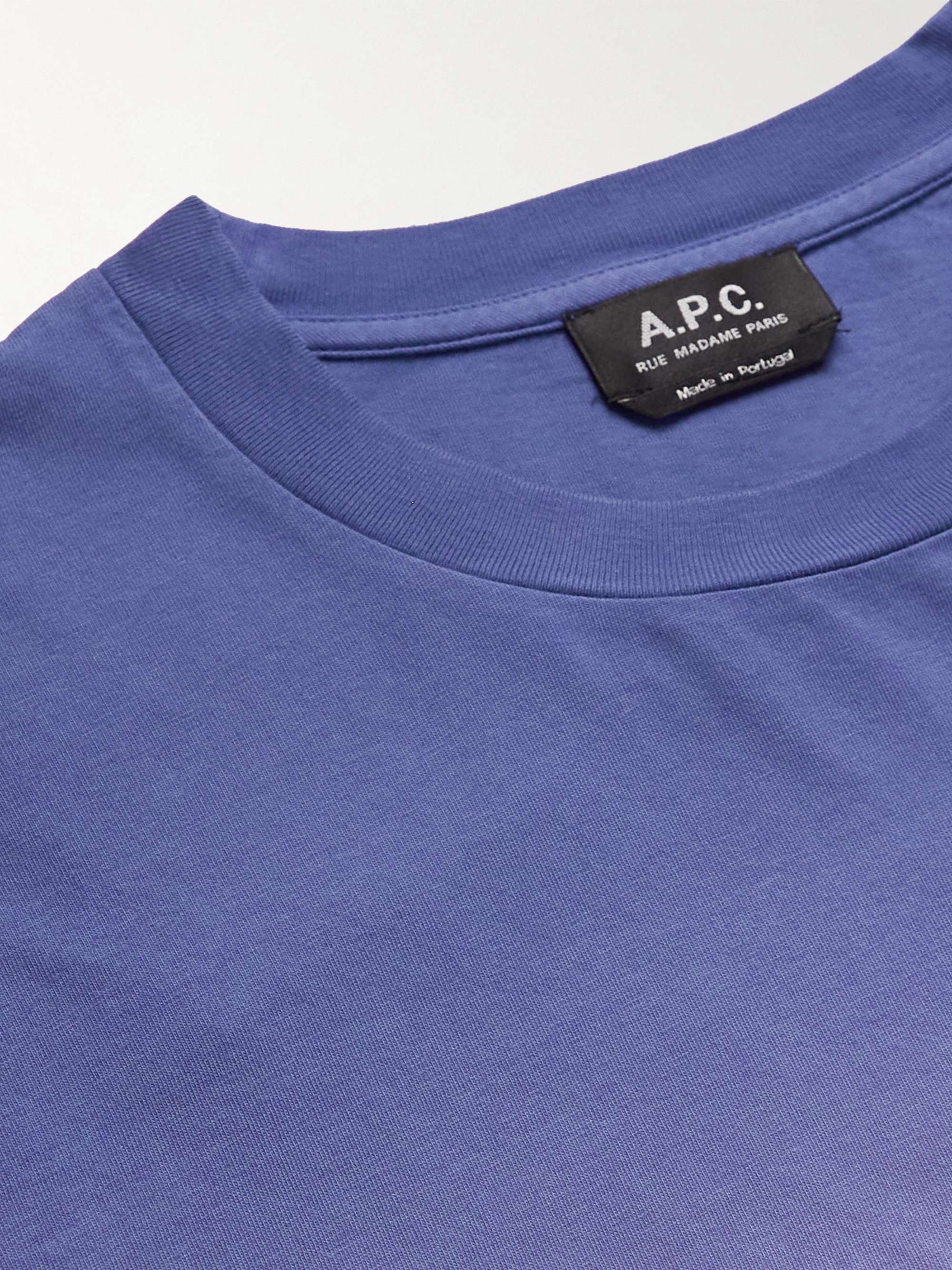 A.P.C. Marius Logo-Print Dip-Dyed Cotton-Jersey T-Shirt