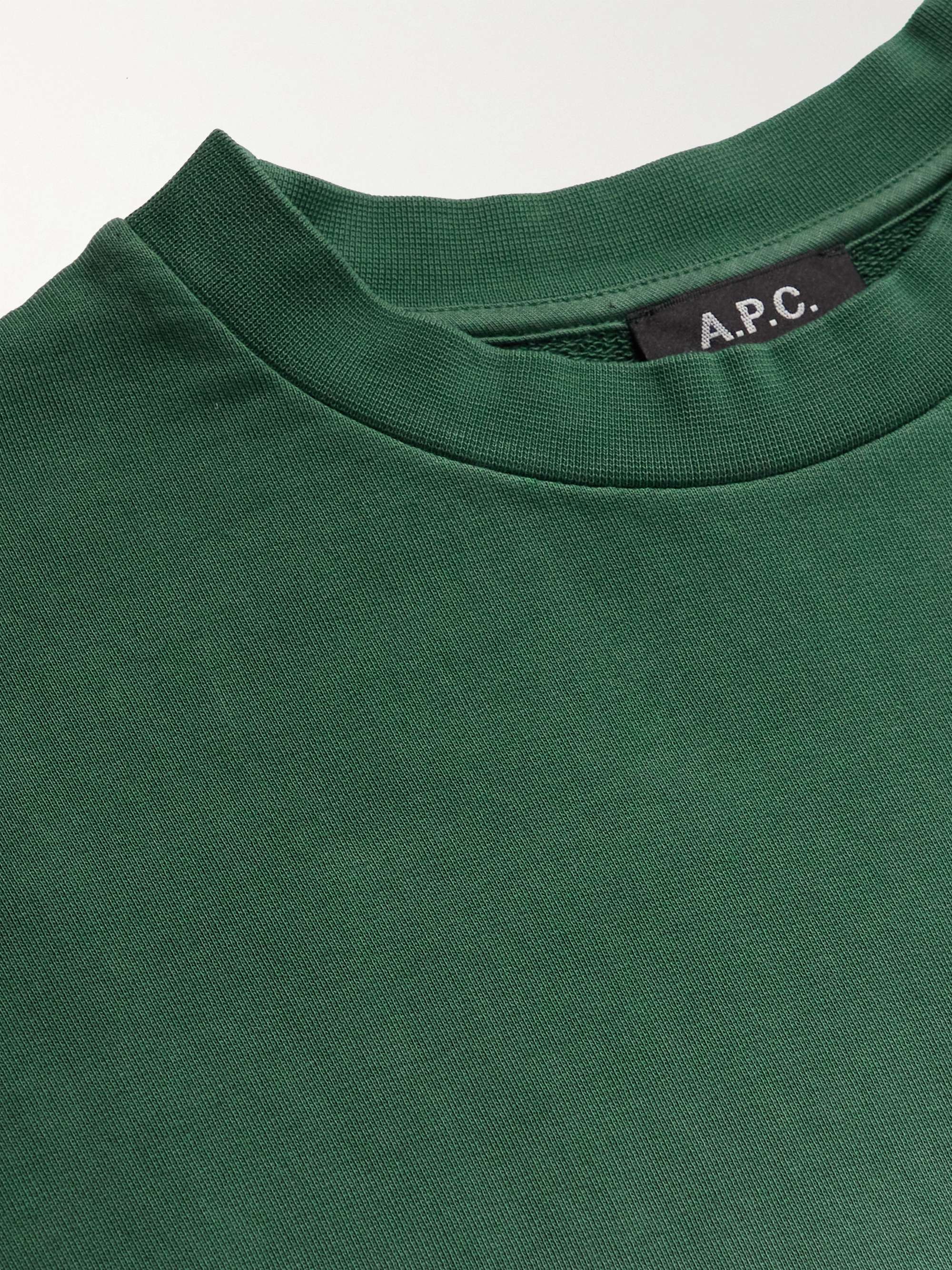 A.P.C. Chris Logo-Print Tie-Dyed Cotton-Jersey Sweatshirt