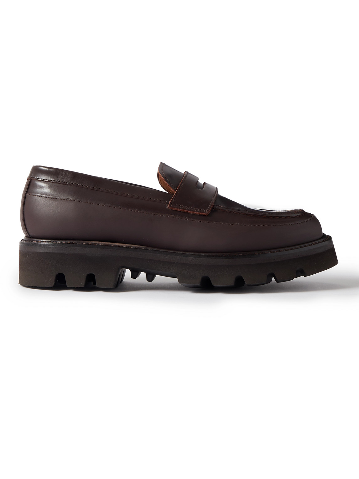 Grenson Pete Leather Penny Loafers In Brown