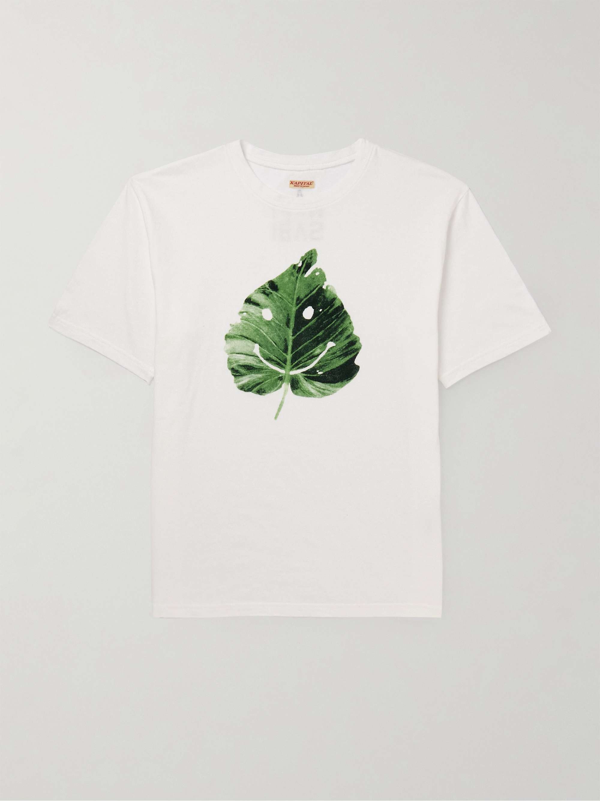 KAPITAL Happy Leaf Printed Cotton-Jersey T-Shirt