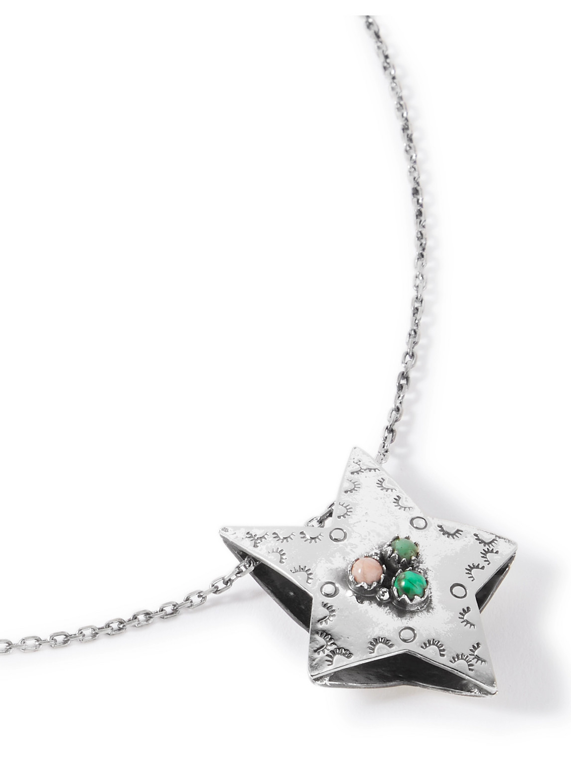 Kapital Silver-tone Multi-stone Necklace