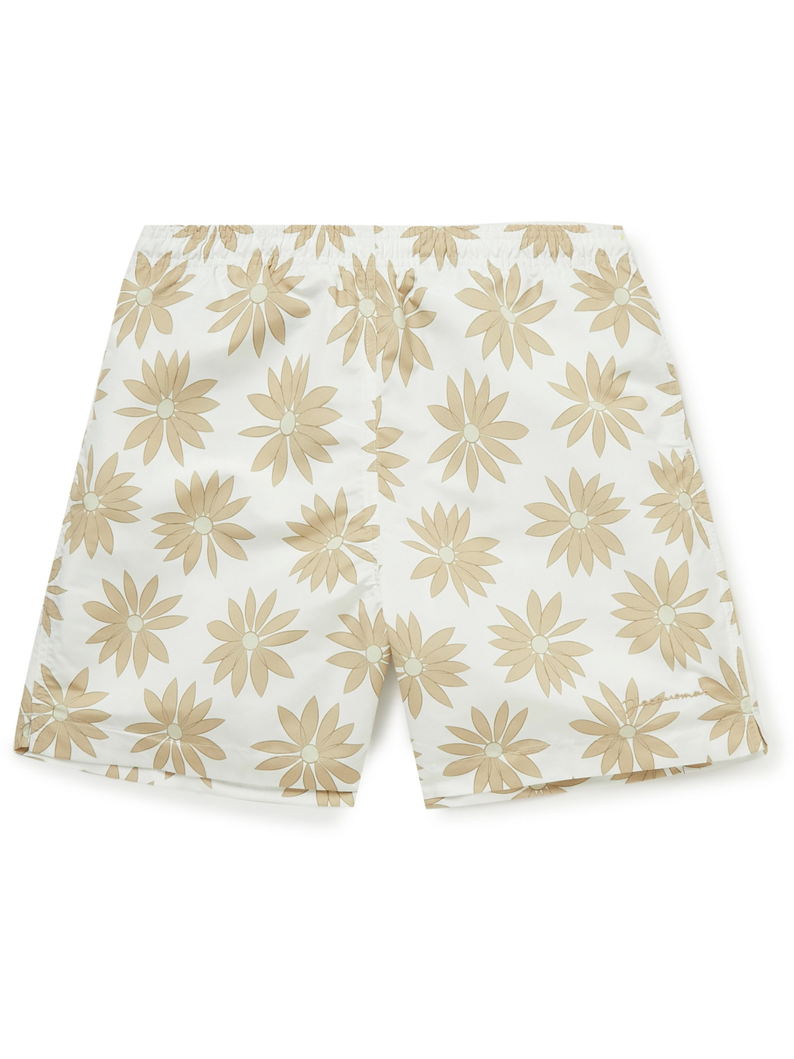 Mid-Length Floral-Print Recycled Swim Shorts