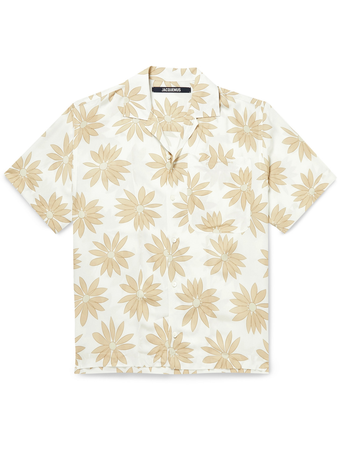 Jacquemus Jean Camp-Collar Floral-Print Poplin Shirt