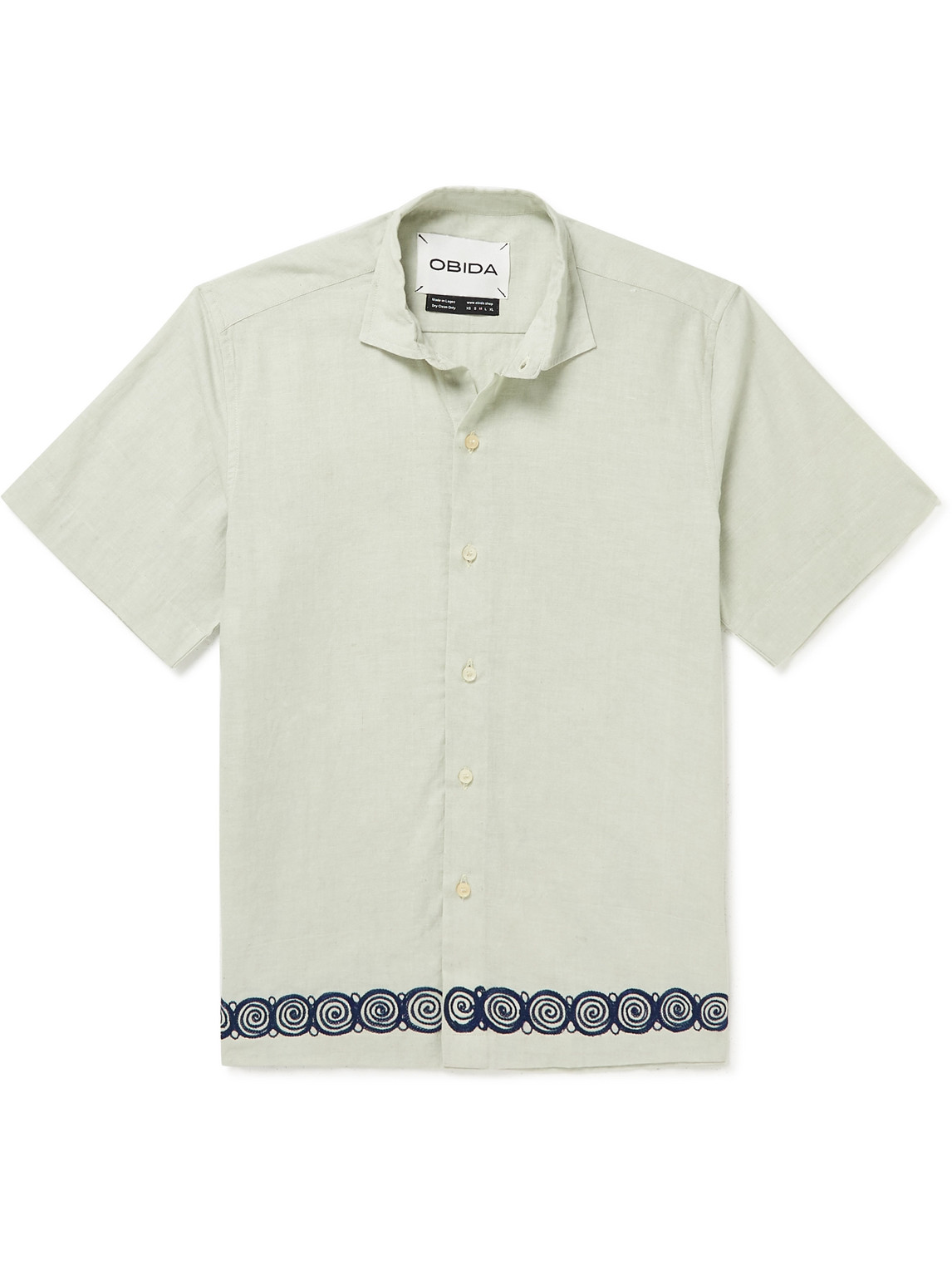 Obida Embroidered Cotton-poplin Shirt In Neutrals