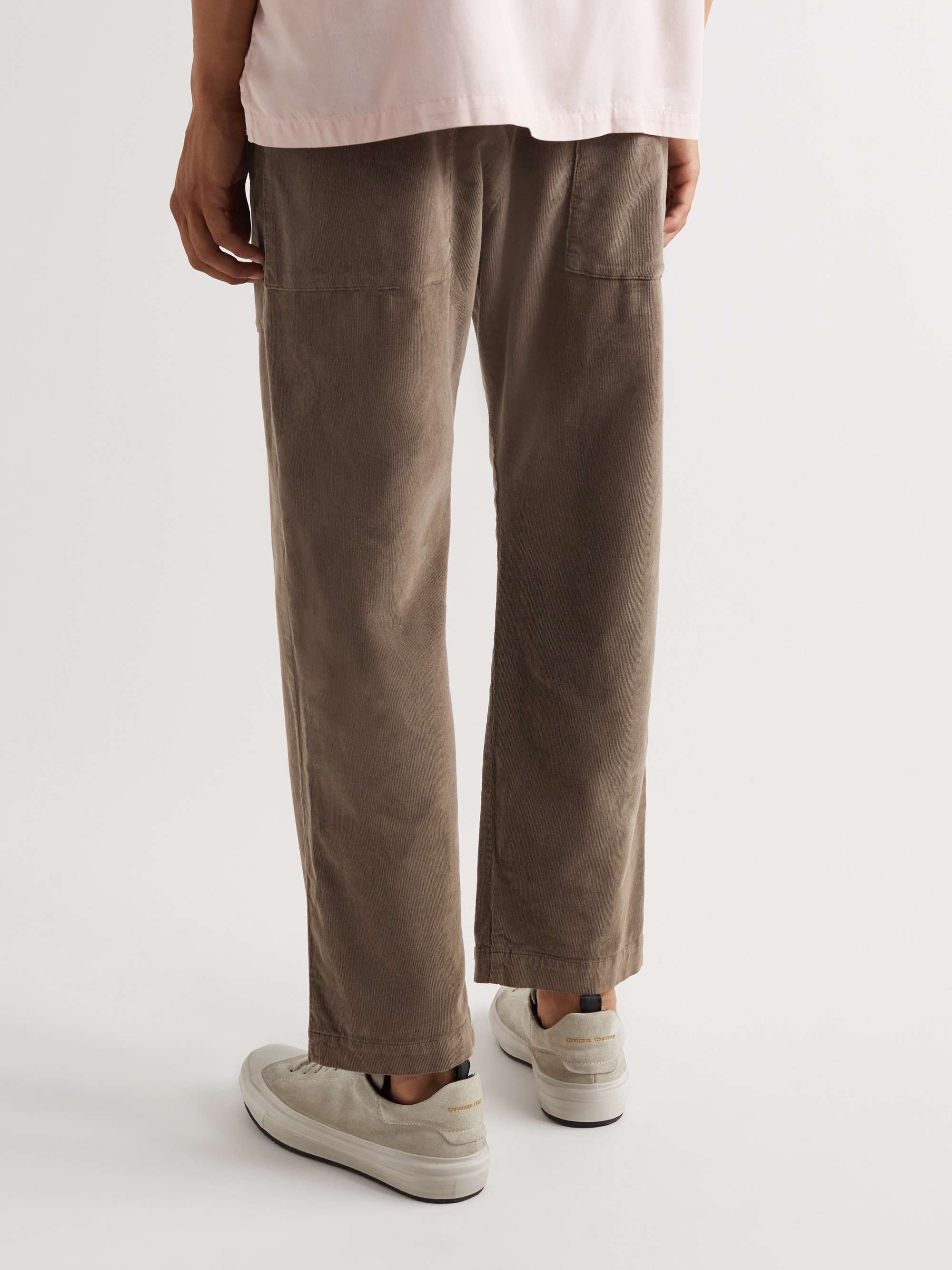 BARENA Straight-Leg Stretch-Cotton Corduroy Trousers