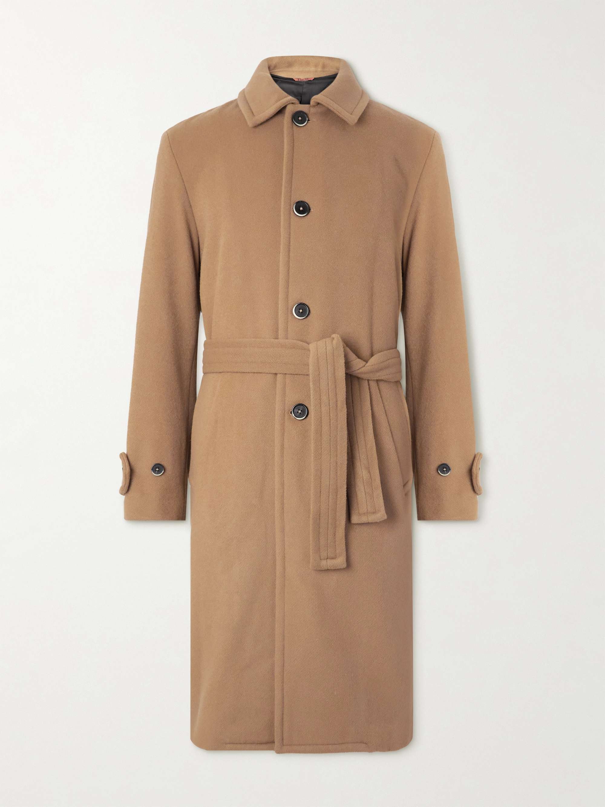 BARENA Paramar Belted Wool-Blend Overcoat