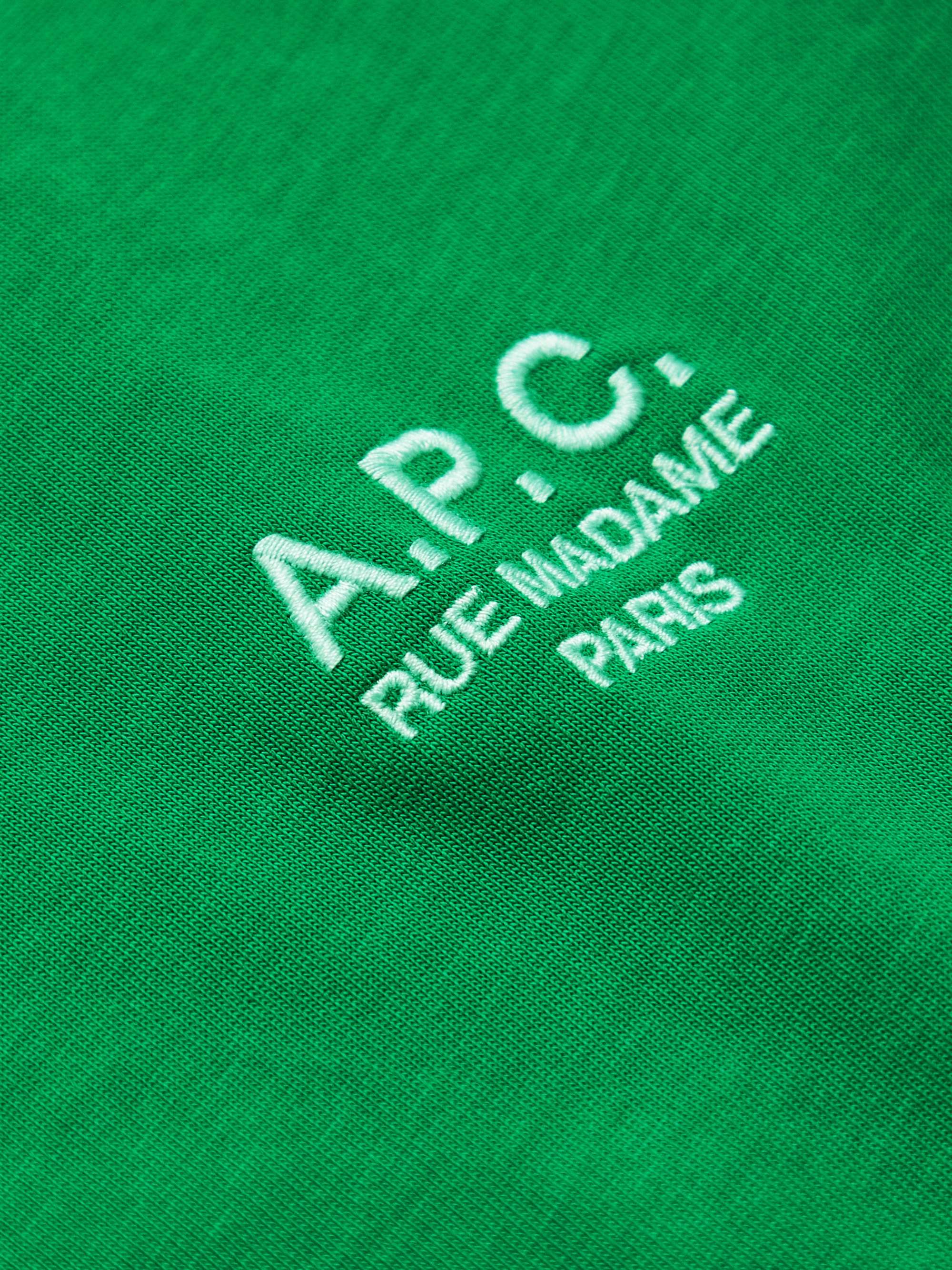 A.P.C. Logo-Embroidered Cotton-Jersey T-Shirt