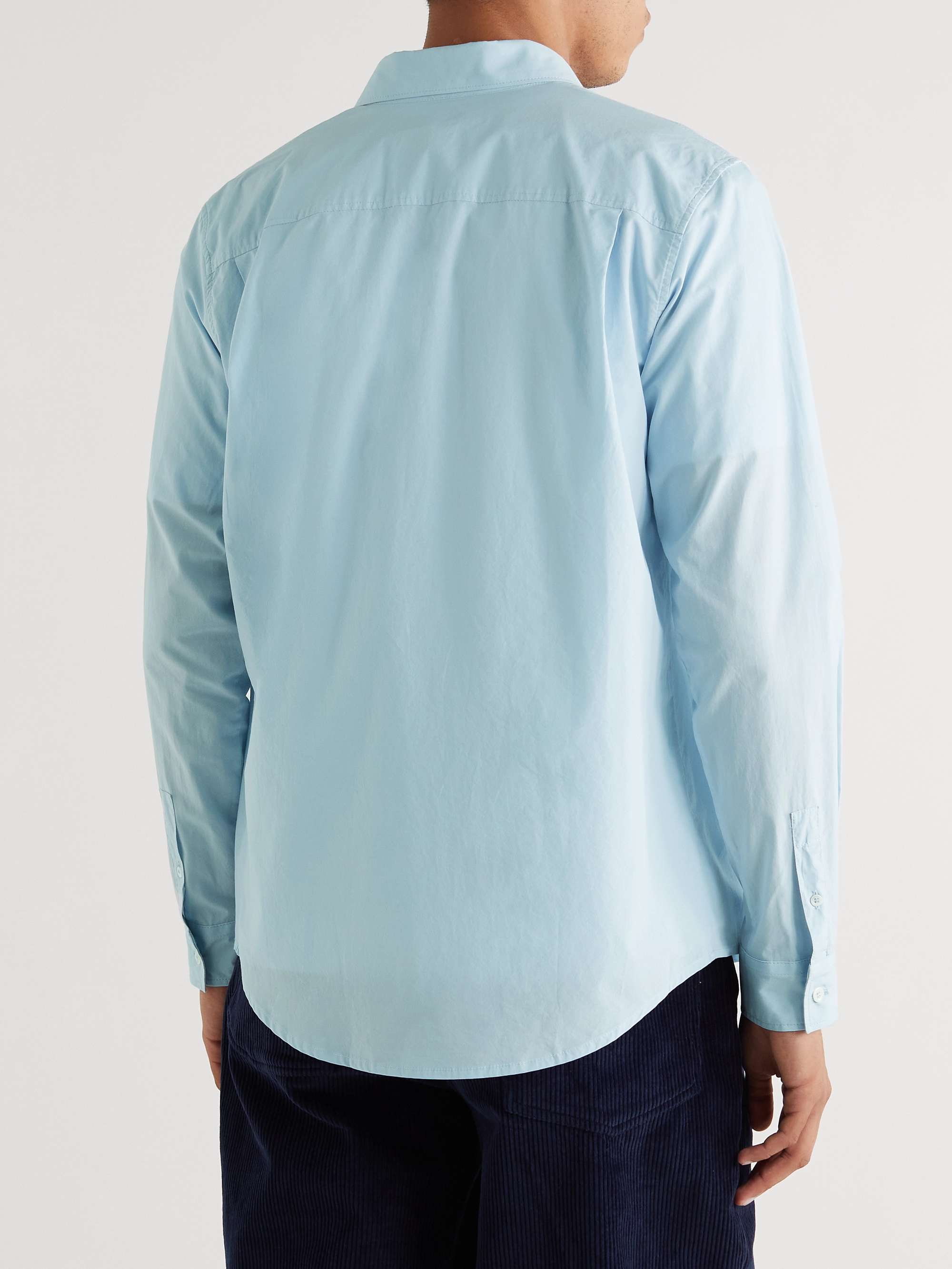 Sky blue Edouard Button-Down Collar Cotton Shirt | A.P.C. | MR PORTER
