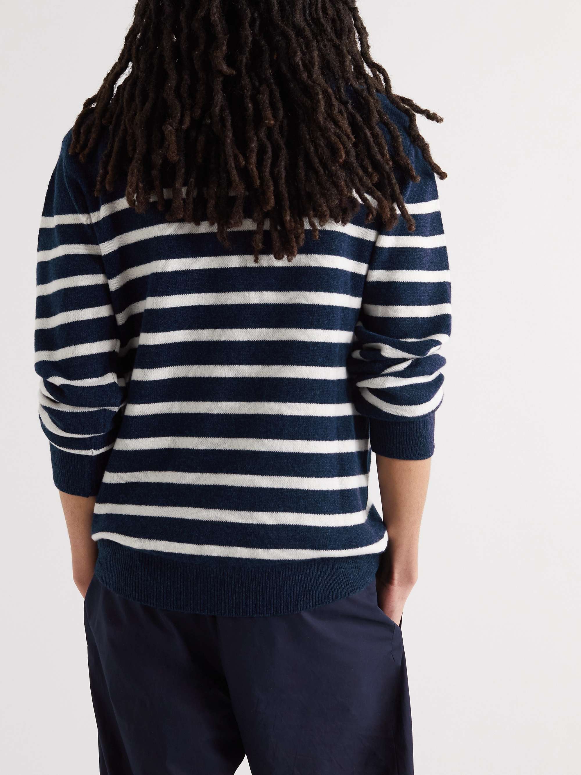 A.P.C. Travis Striped Wool and Cotton-Blend Sweater