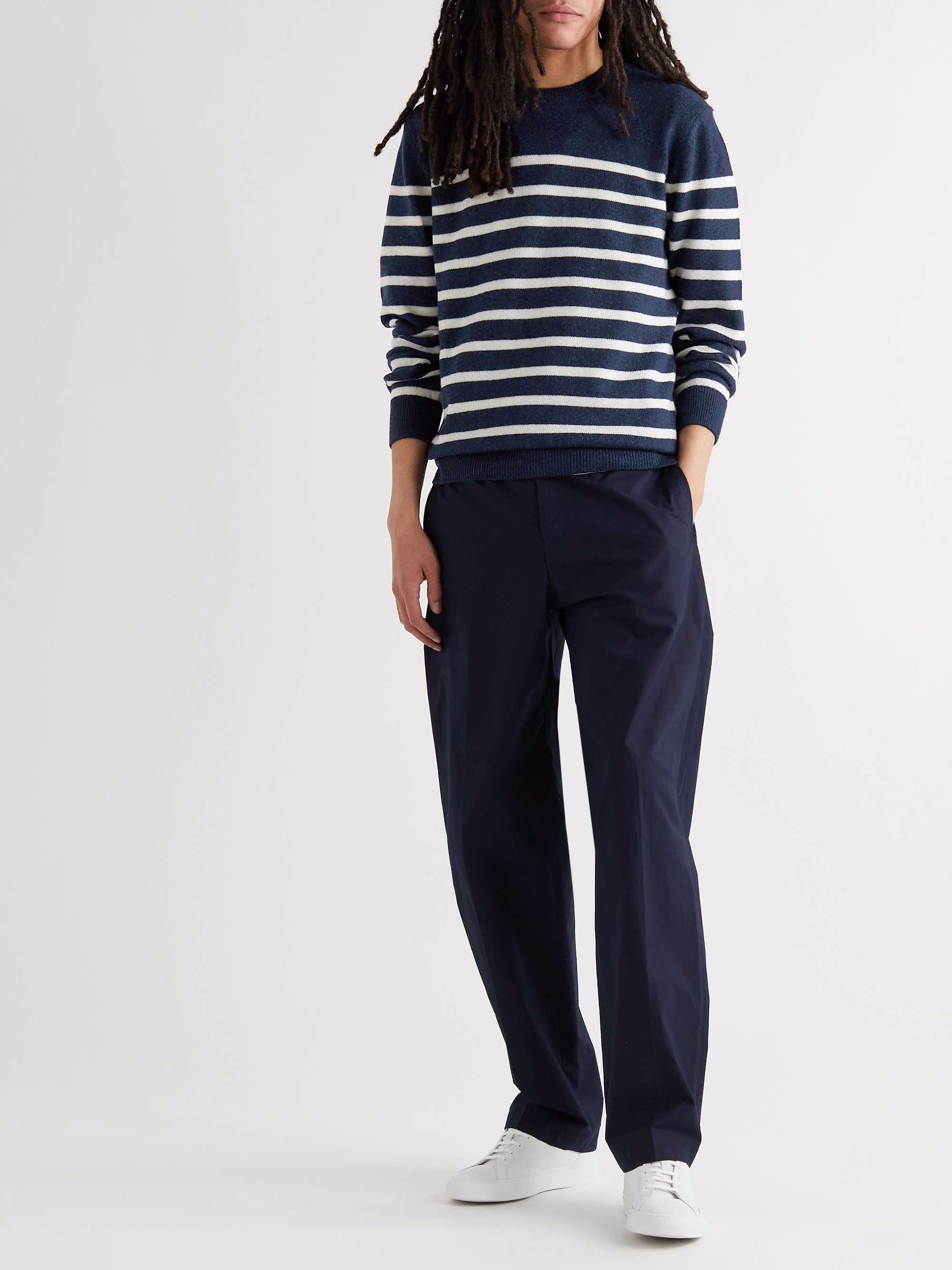 A.P.C. Travis Striped Wool and Cotton-Blend Sweater
