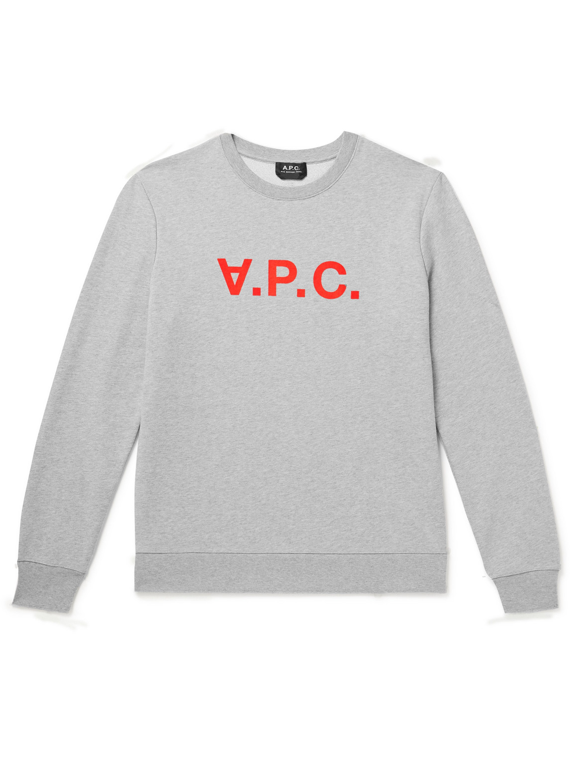 A.P.C. Logo-Flocked Cotton-Jersey Sweatshirt