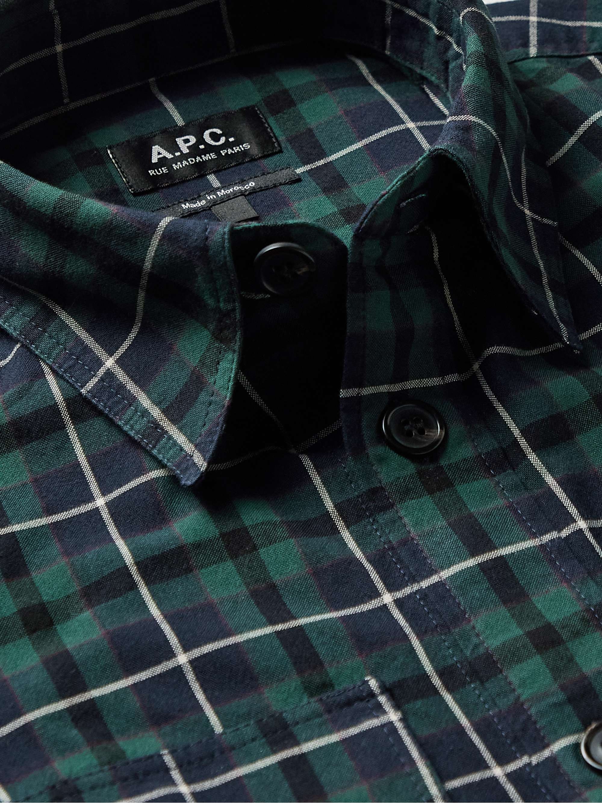 A.P.C. Bastian Checked Cotton Overshirt