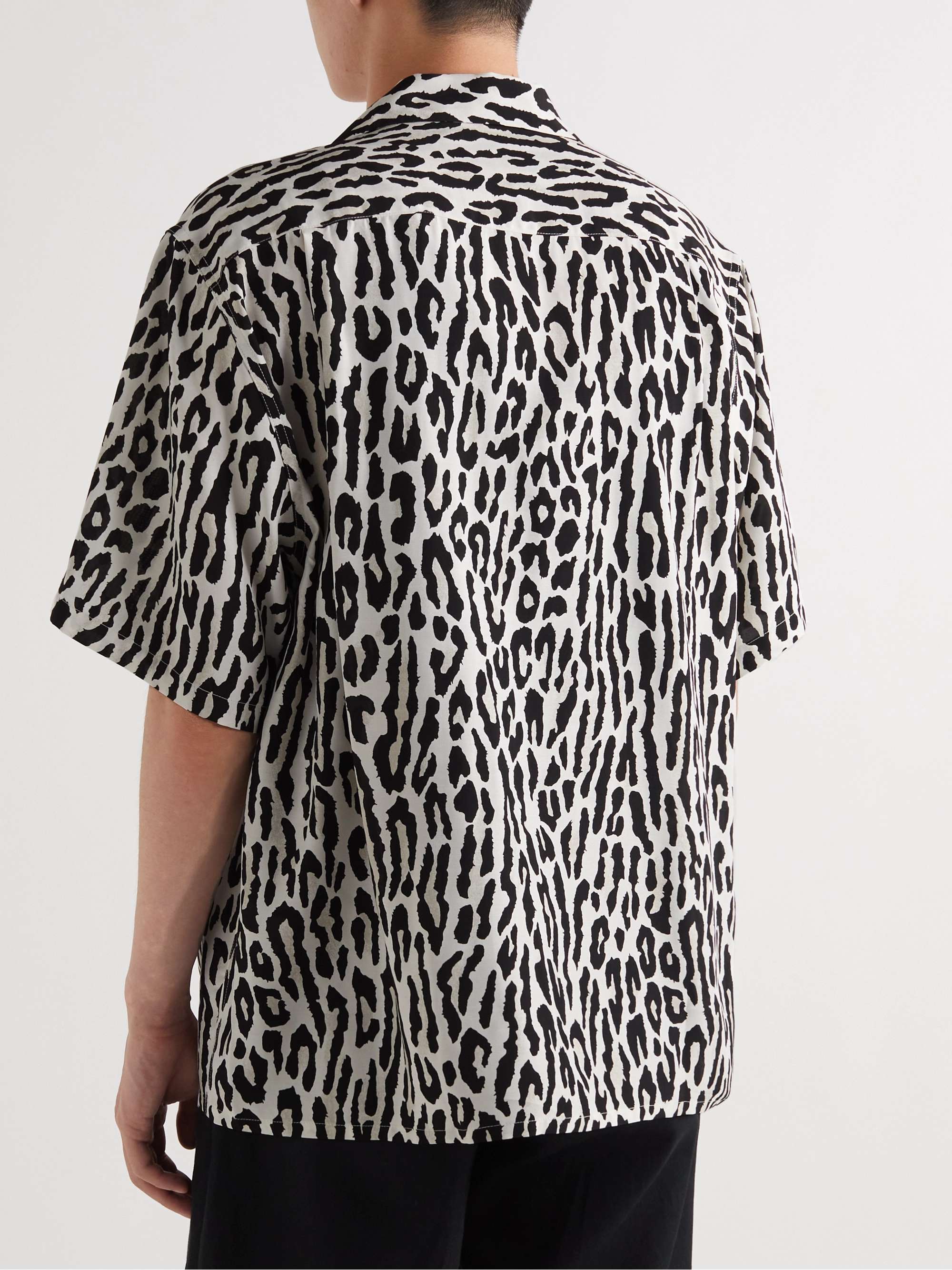 WACKO MARIA Camp-Collar Leopard-Print Woven Shirt