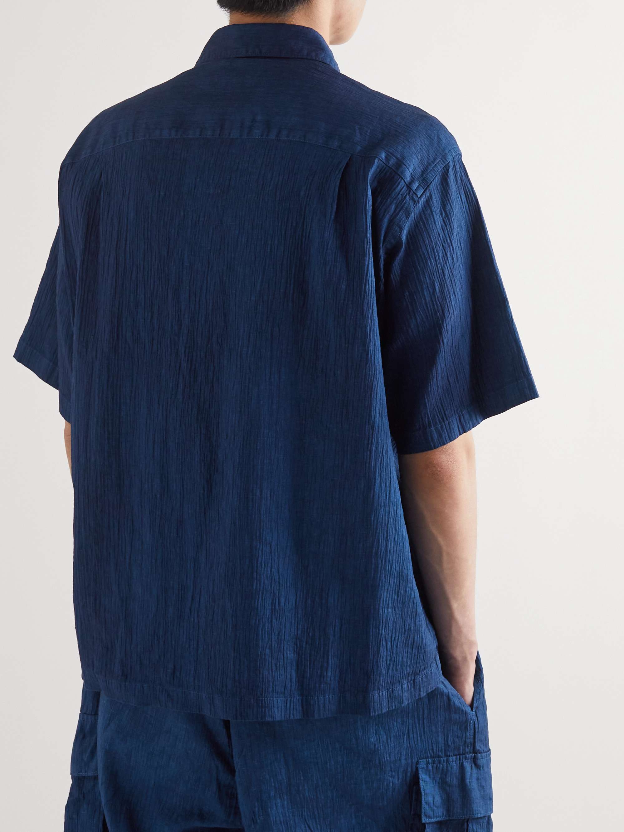BLUE BLUE JAPAN Plant-Dyed Linen-Blend Shirt