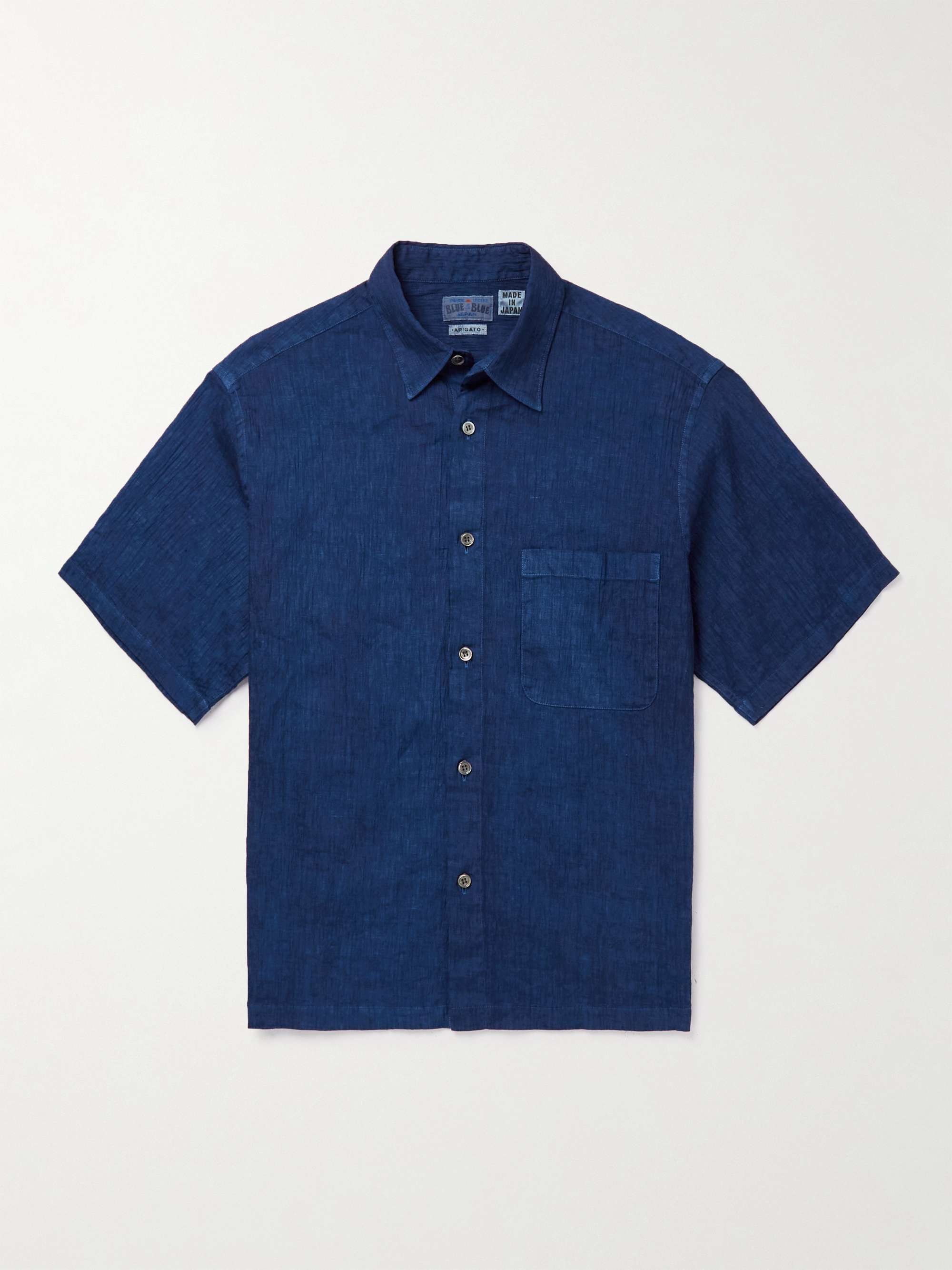 BLUE BLUE JAPAN Plant-Dyed Linen-Blend Shirt