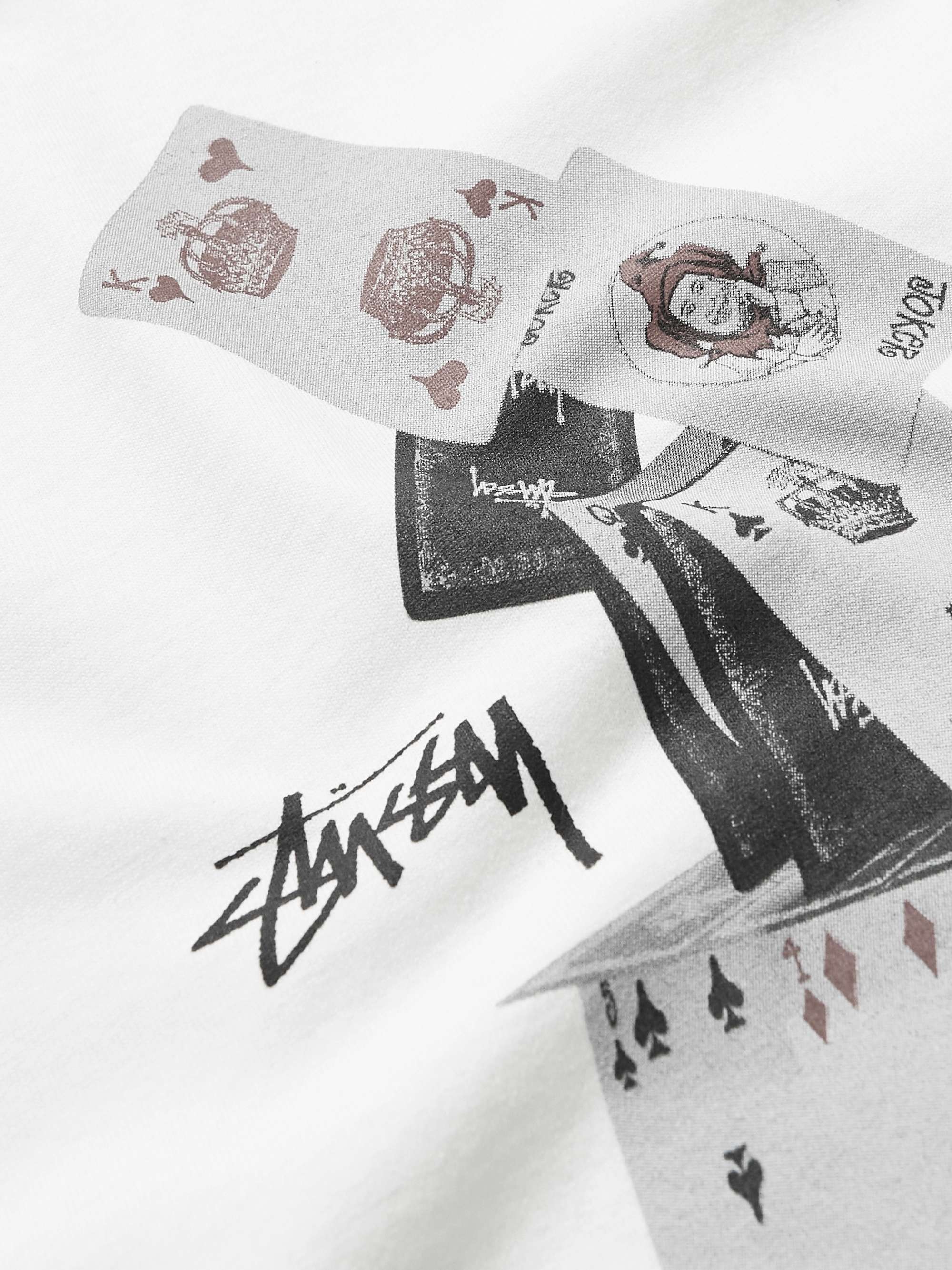 STÜSSY House of Cards Printed Cotton-Jersey T-Shirt