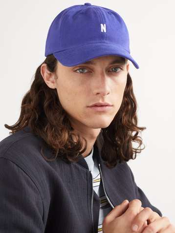 Norse Projects Geoff Mcfetridge Logo-embroidered Shell Baseball Cap in Blue Womens Mens Accessories Mens Hats 