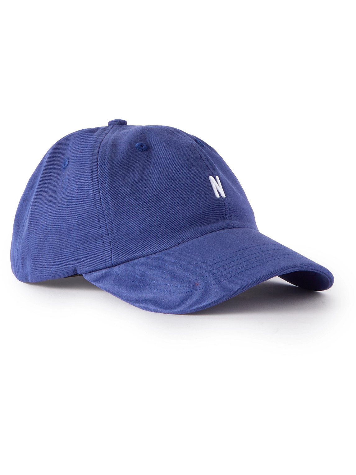 Norse Projects Logo-embroidered Cotton-twill Baseball Cap In Blue