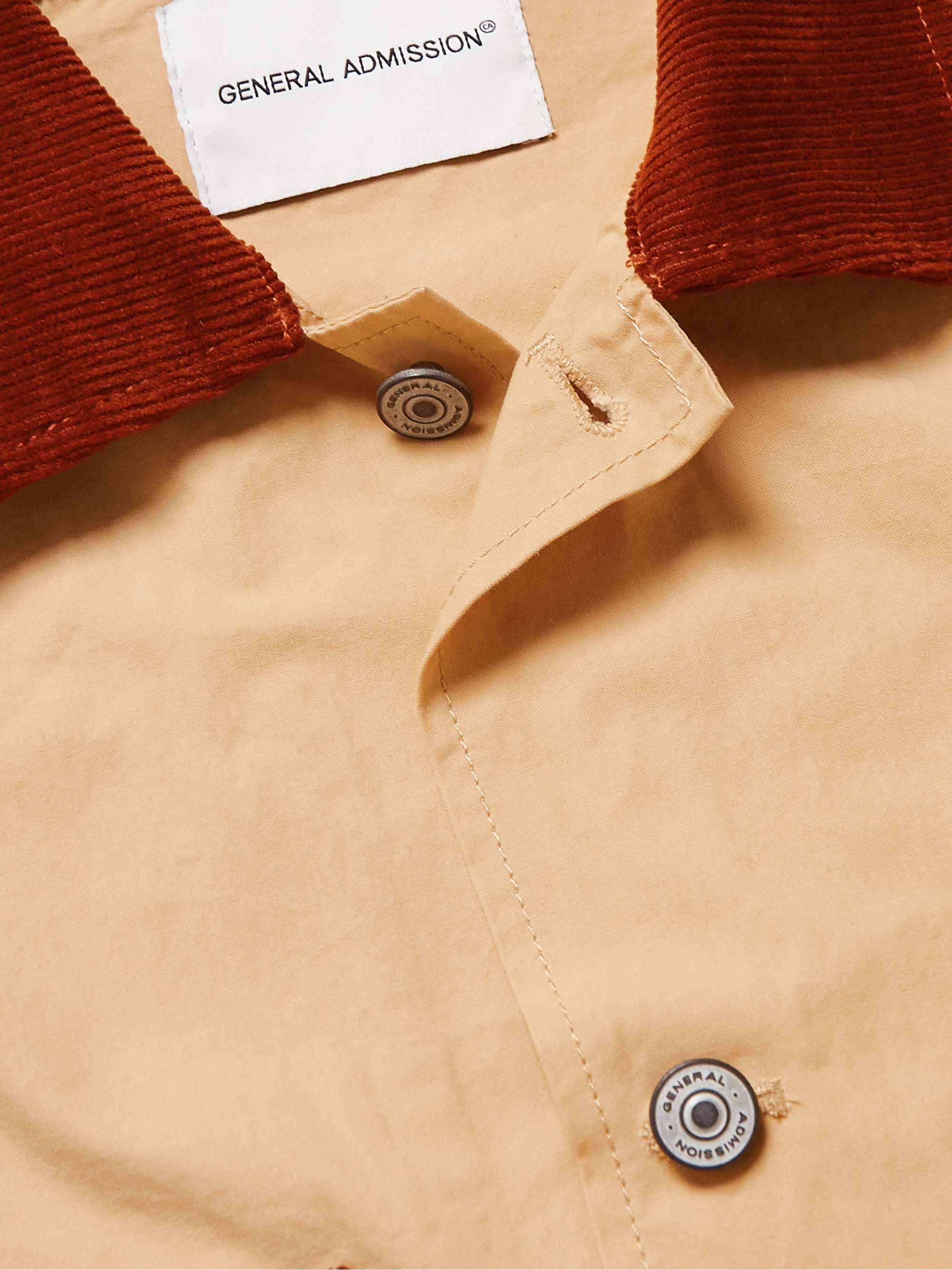 GENERAL ADMISSION Corduroy-Trimmed Cotton Chore Jacket