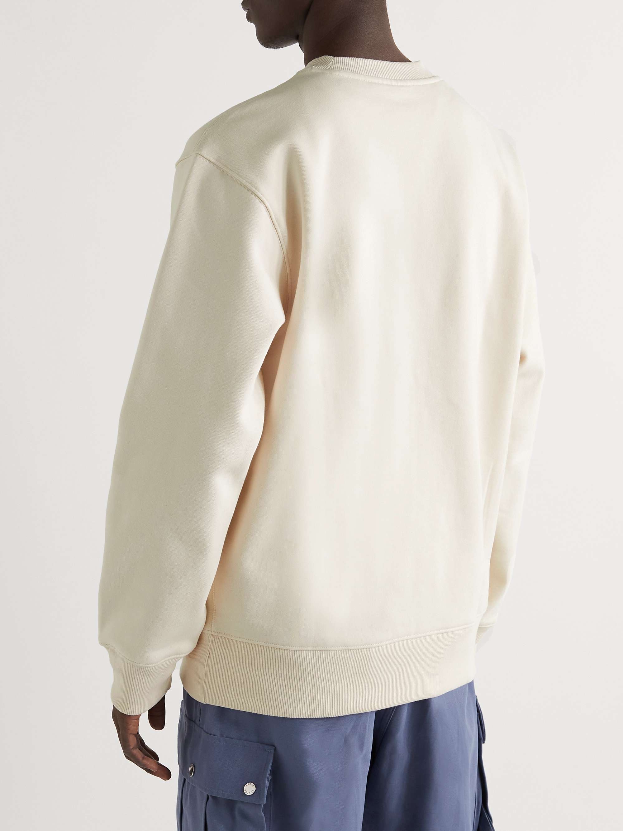 ADIDAS ORIGINALS Logo-Embroidered Cotton-Blend Jersey Sweatshirt