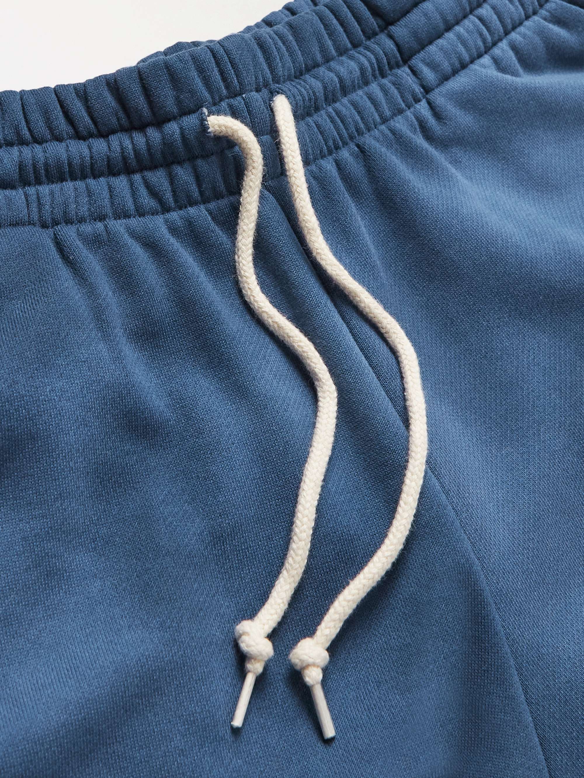 ADIDAS ORIGINALS Tapered Logo-Detailed Distressed Loopback Organic Cotton-Jersey Sweatpants
