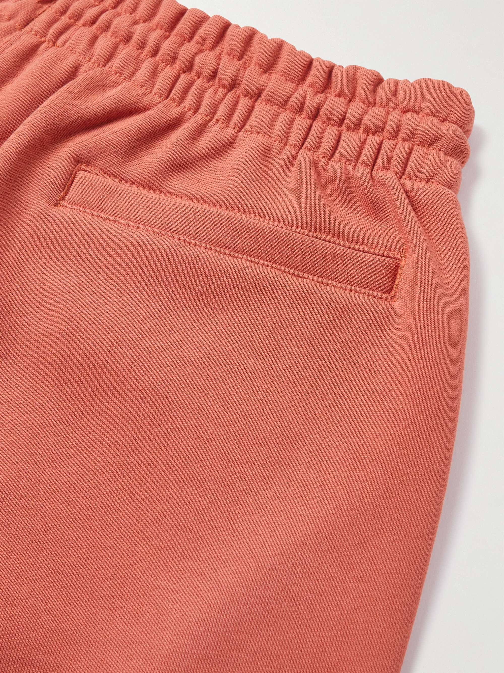 ADIDAS ORIGINALS Straight-Leg Logo-Embroidered Cotton-Jersey Drawstring Shorts