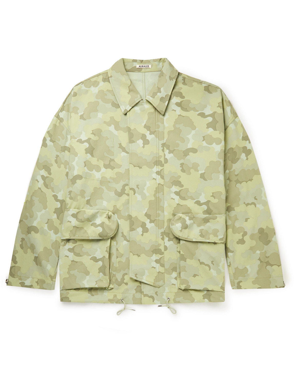 Auralee Camouflage-Print Cotton-Gabardine Blouson Jacket