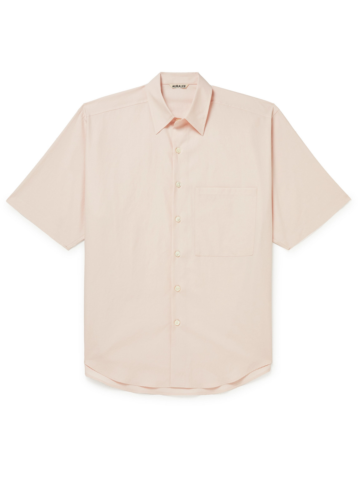 Washed Finx Herringbone Shirt In Pink