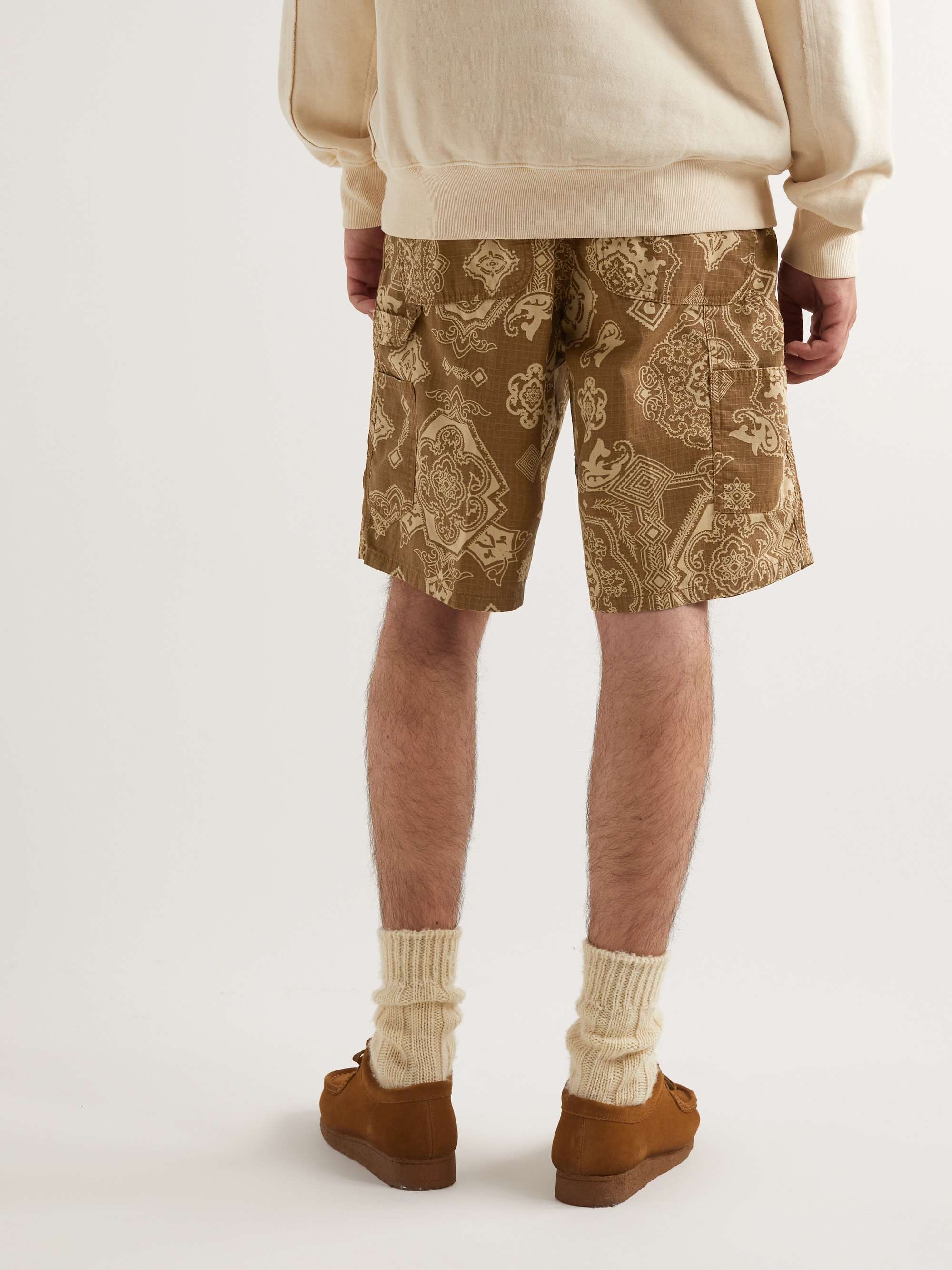CARHARTT WIP Straight-Leg Printed Cotton-Rispstop Shorts