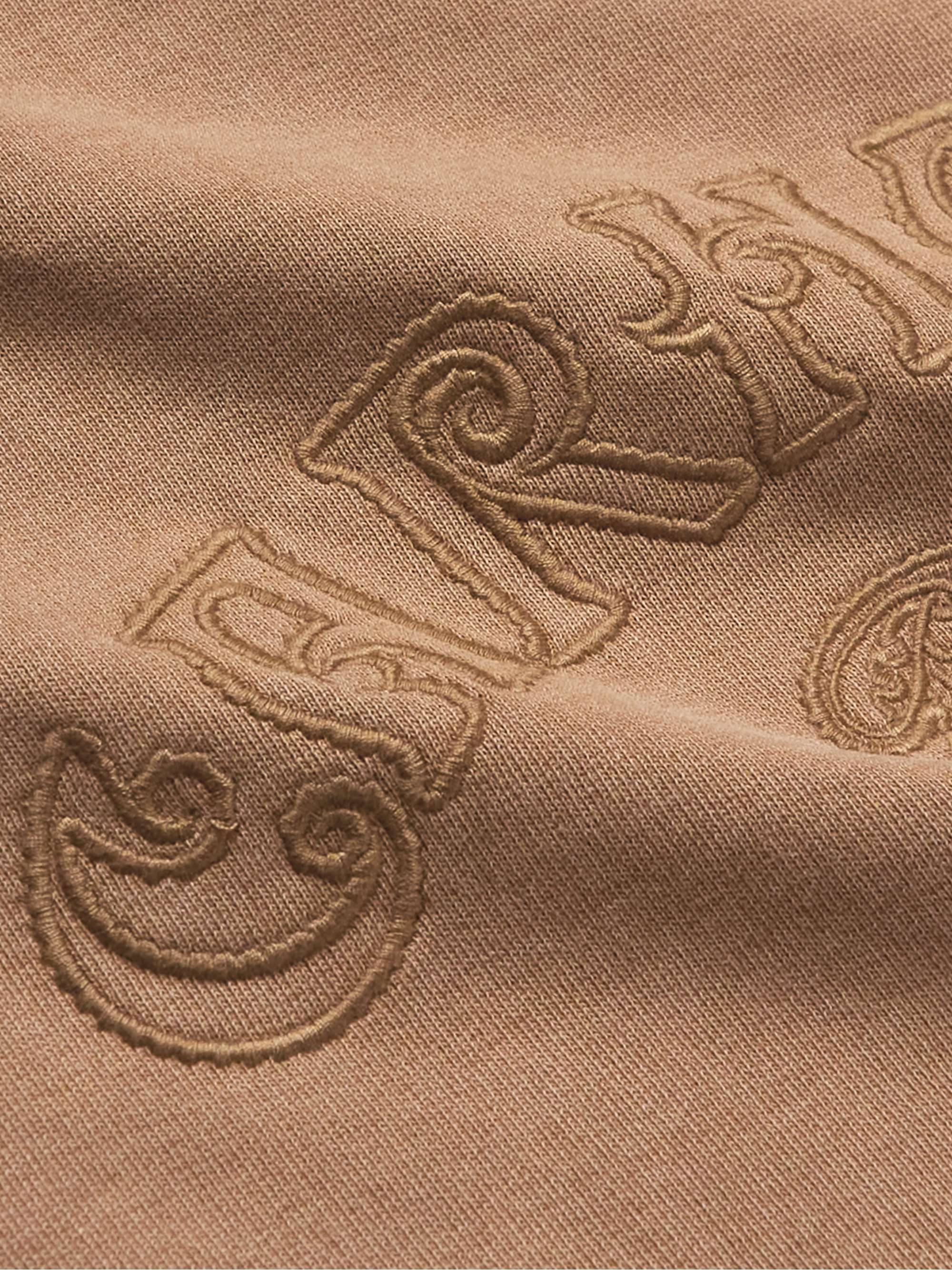 CARHARTT WIP Logo-Embroidered Garment-Dyed Cotton-Jersey Sweatshirt
