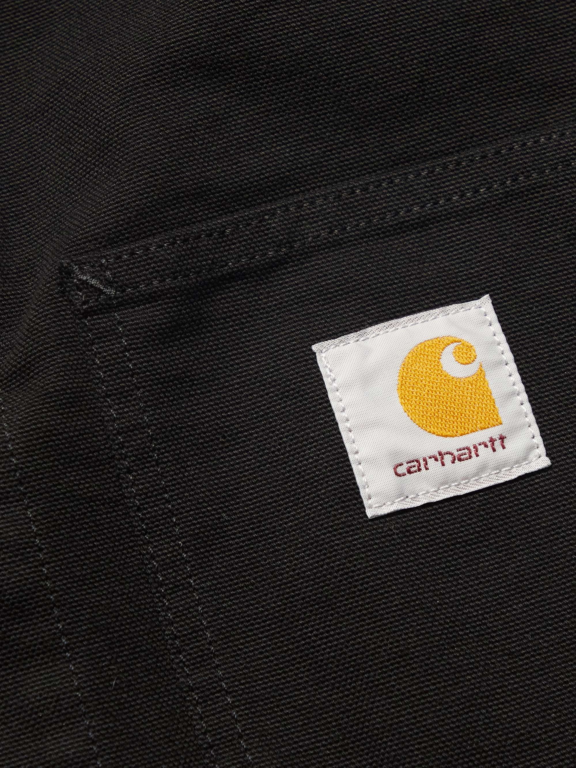 Carhartt WIP Michigan Corduroy-trimmed Organic Cotton-canvas Chore Jacket in Black for Men Mens Clothing Jackets Casual jackets 